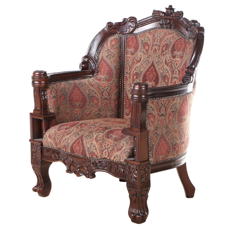 Chinese Style Custom-Upholstered Armchair