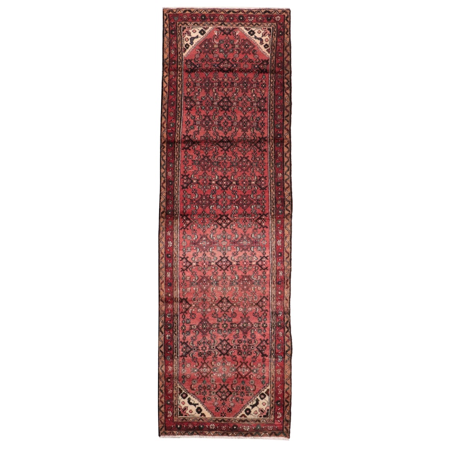 3' x 10' Hand-KnottedP Persian Hamadan Carpet Runner