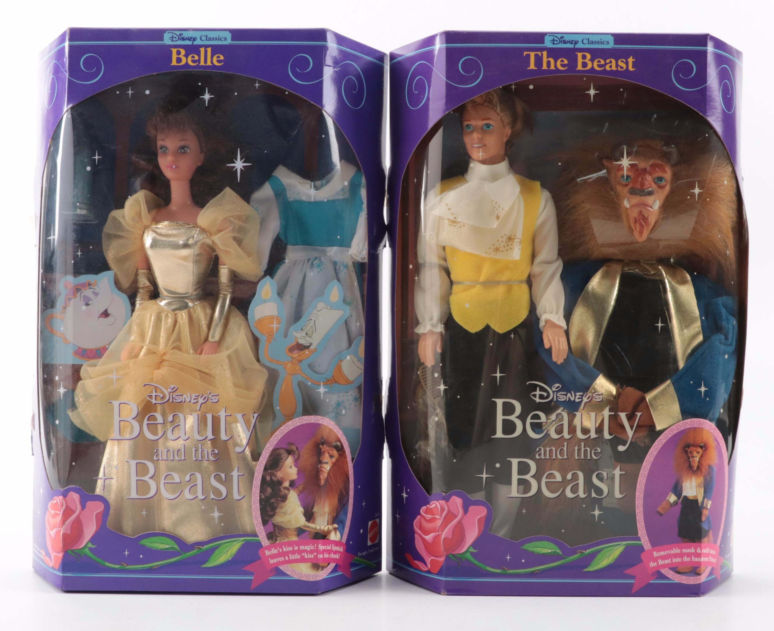 Mattel "Holiday Princess Belle" and Other "Beauty and The Beast" Dolls