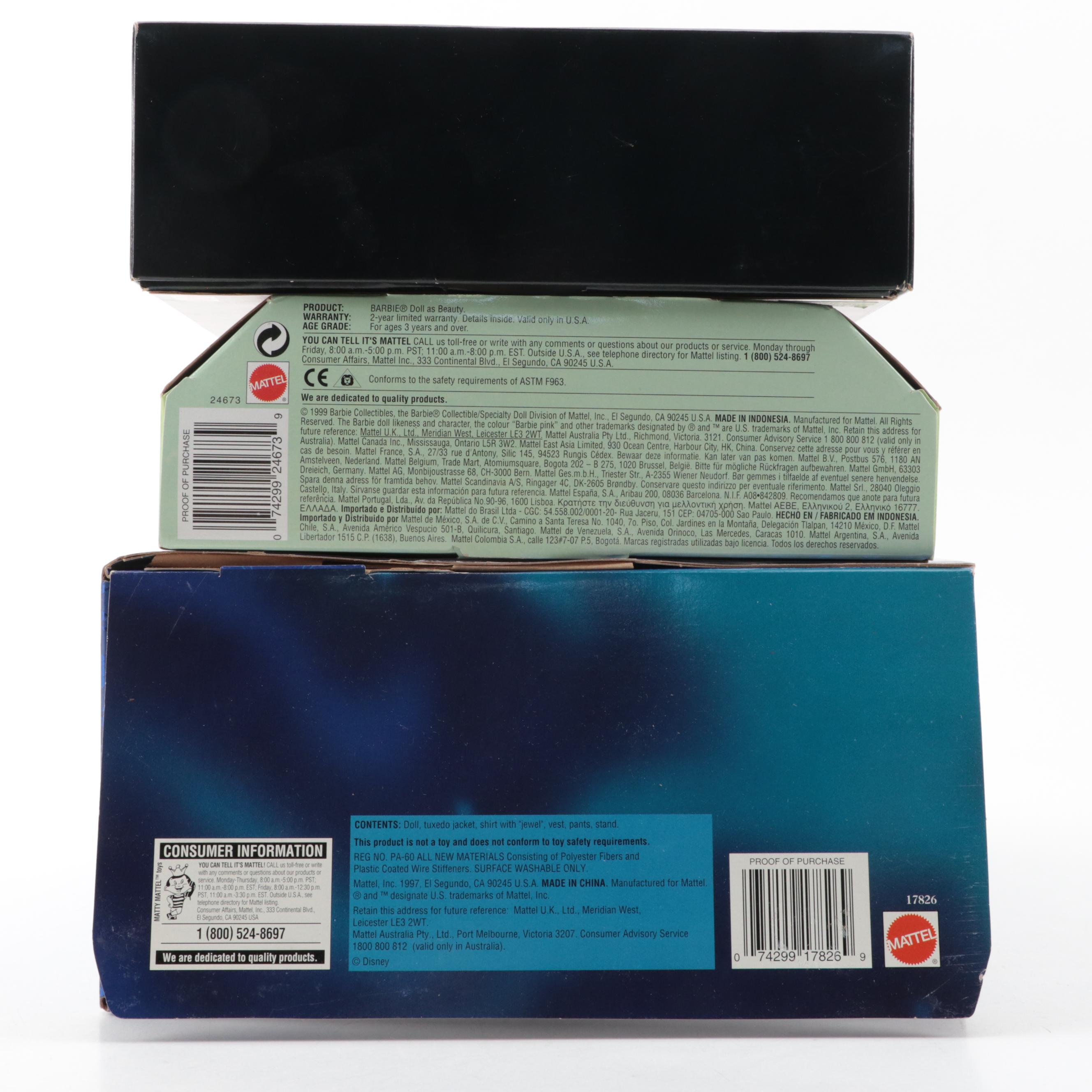 Mattel "Holiday Princess Belle" and Other "Beauty and The Beast" Dolls