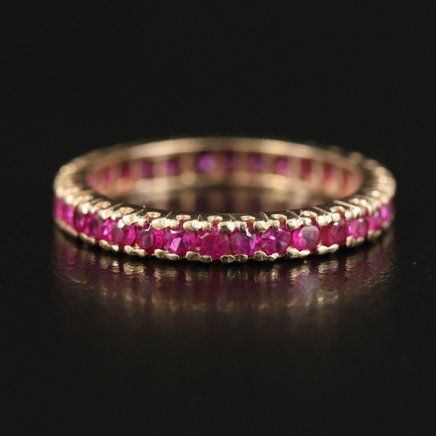 10K Ruby Eternity Band