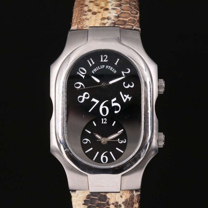 Phillip Stein Dual Time Quartz Wristwatach