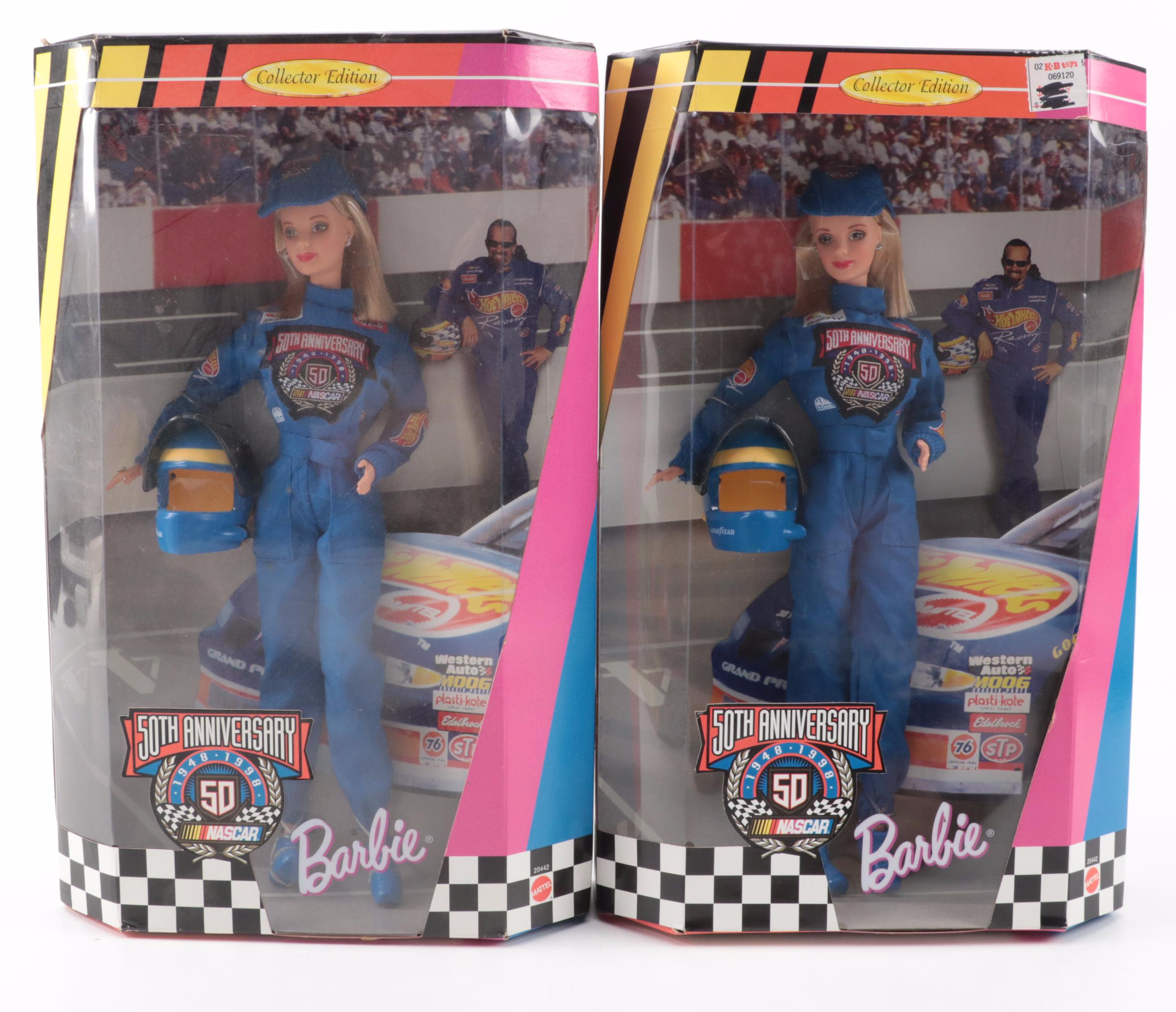 Mattel NASCAR and Harley-Davidson Motor Cycles  Dolls