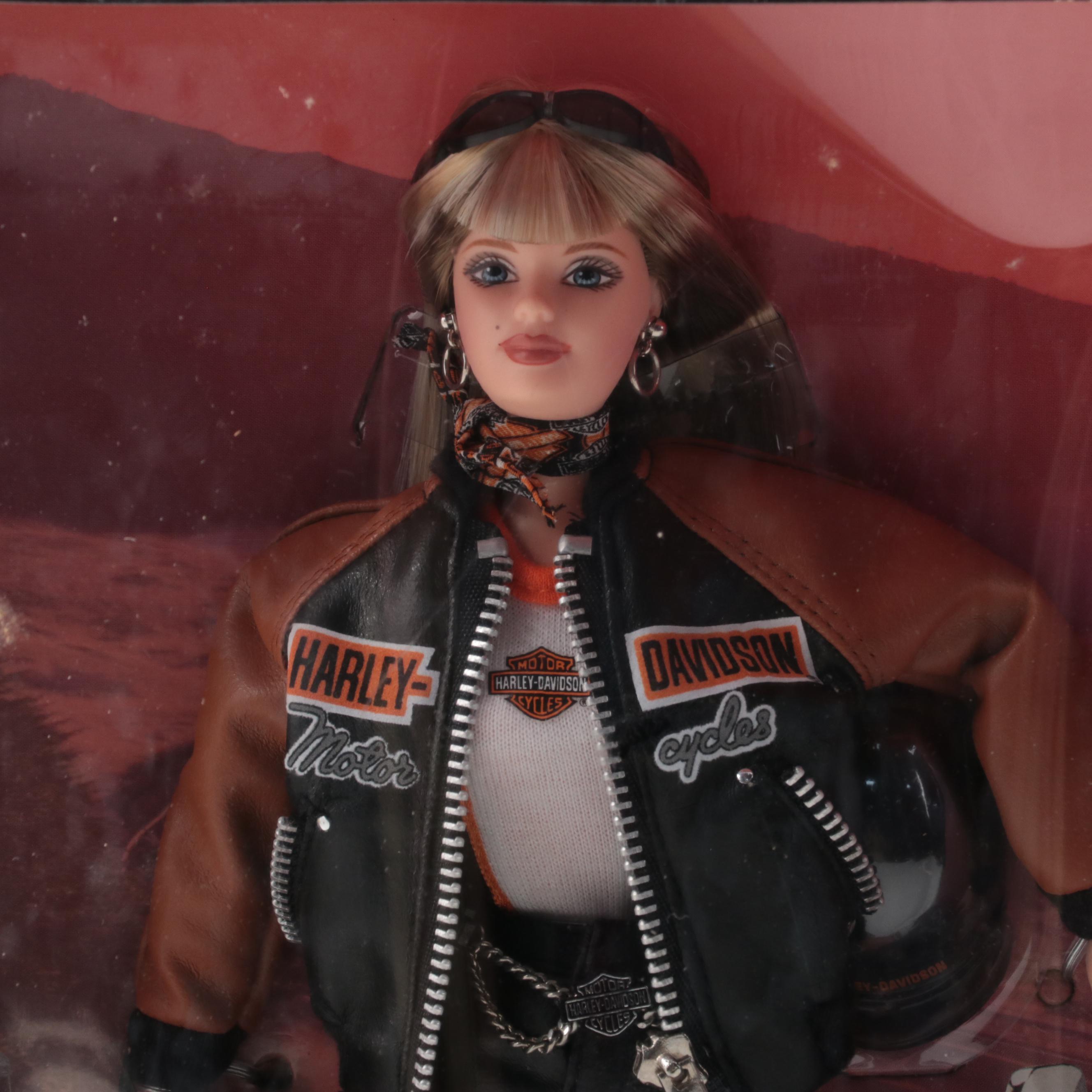 Mattel NASCAR and Harley-Davidson Motor Cycles  Dolls