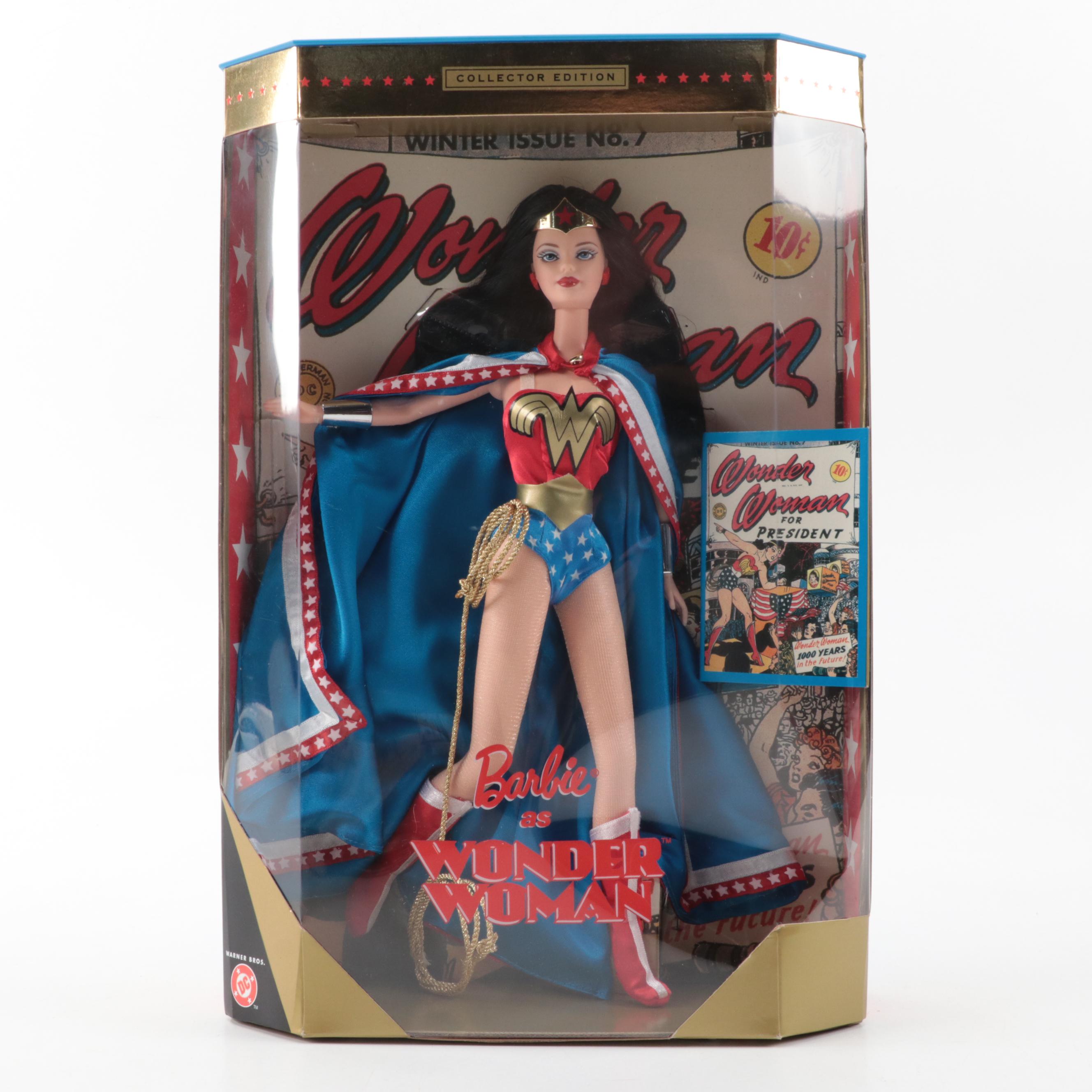 Mattel "Barbie as Wonder Woman" and Other Sets with Star Trek Ship Model