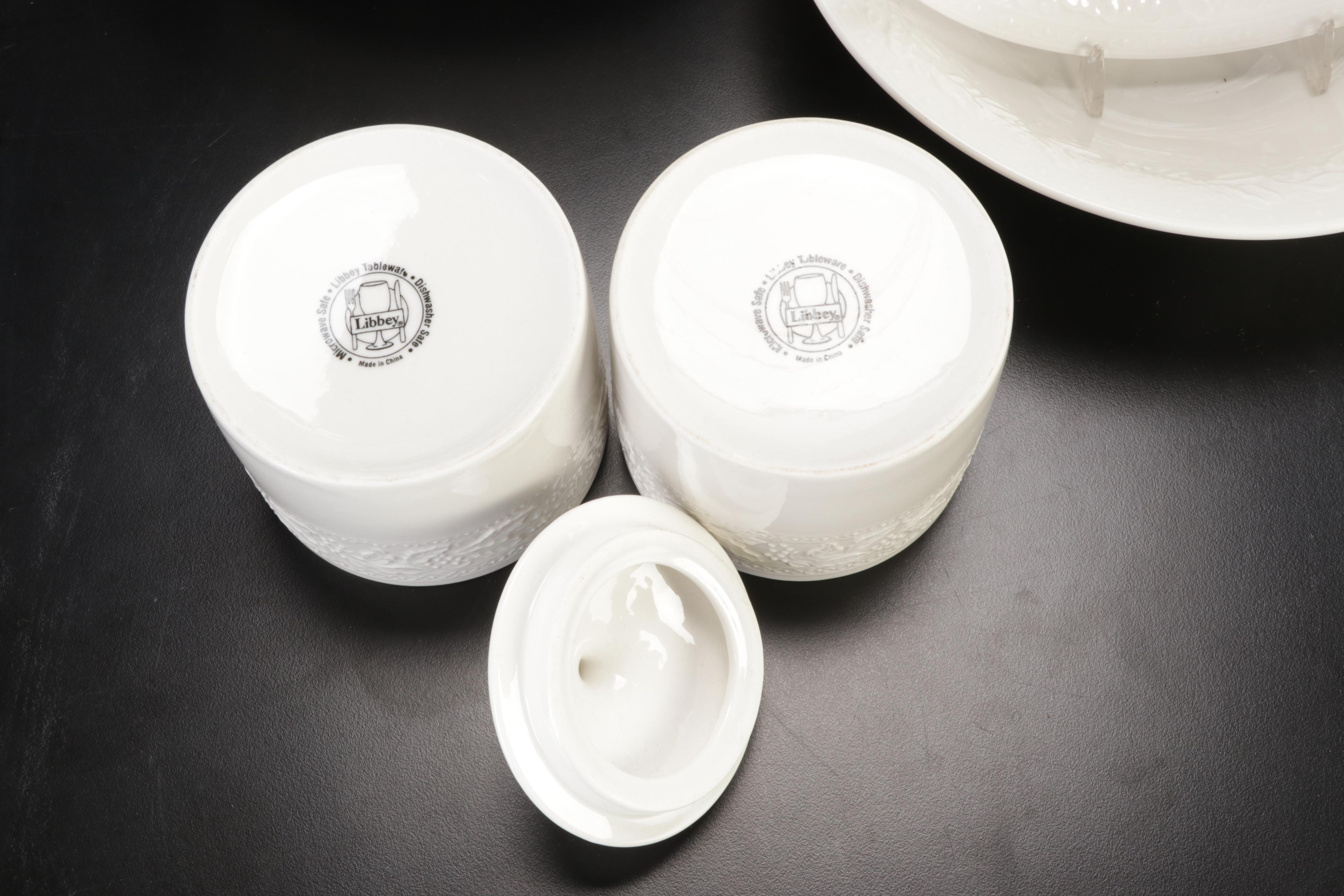 Libbey "Holiday Garland" Dinnerware and Serving Bowl