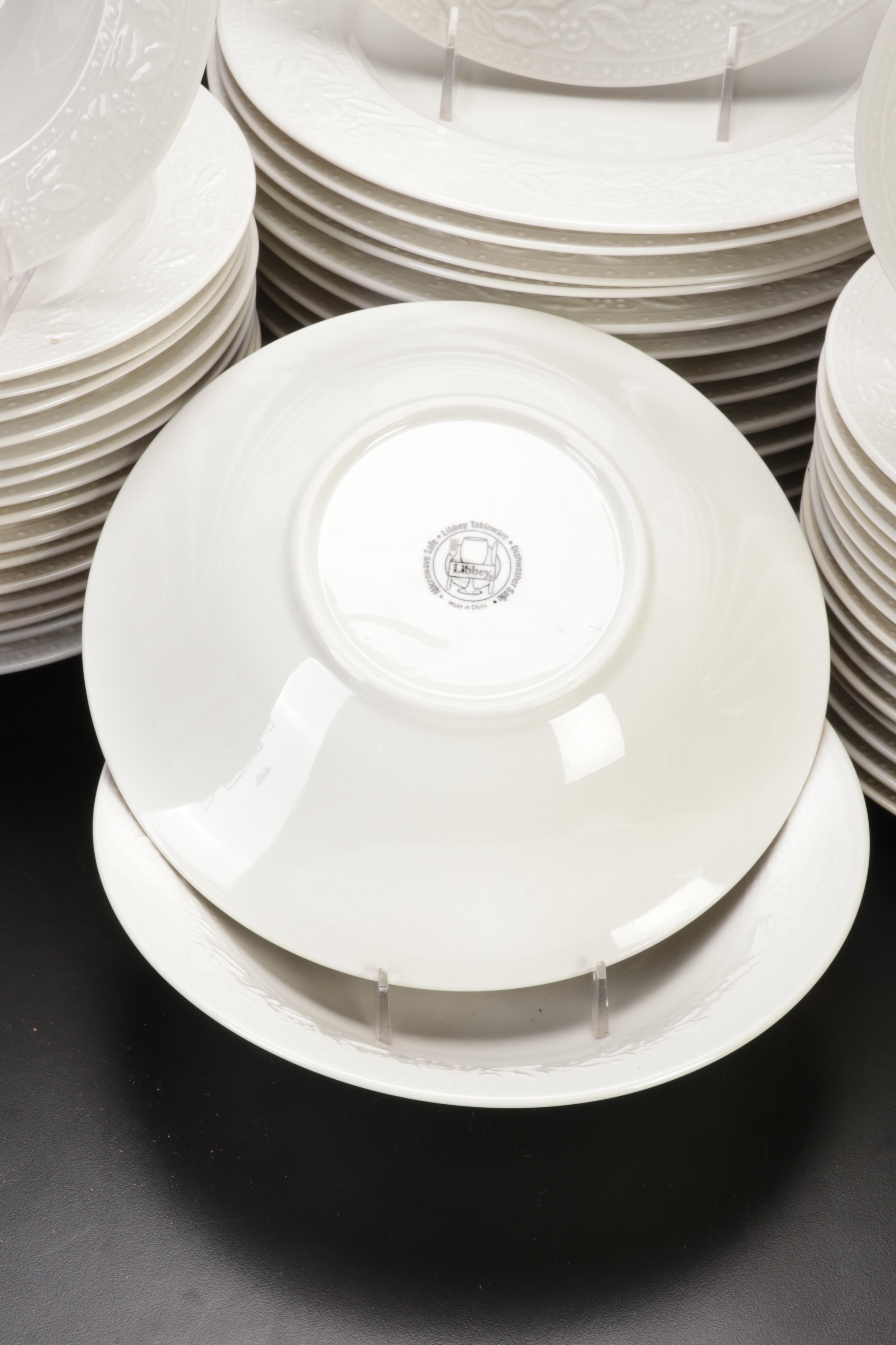 Libbey "Holiday Garland" Dinnerware and Serving Bowl