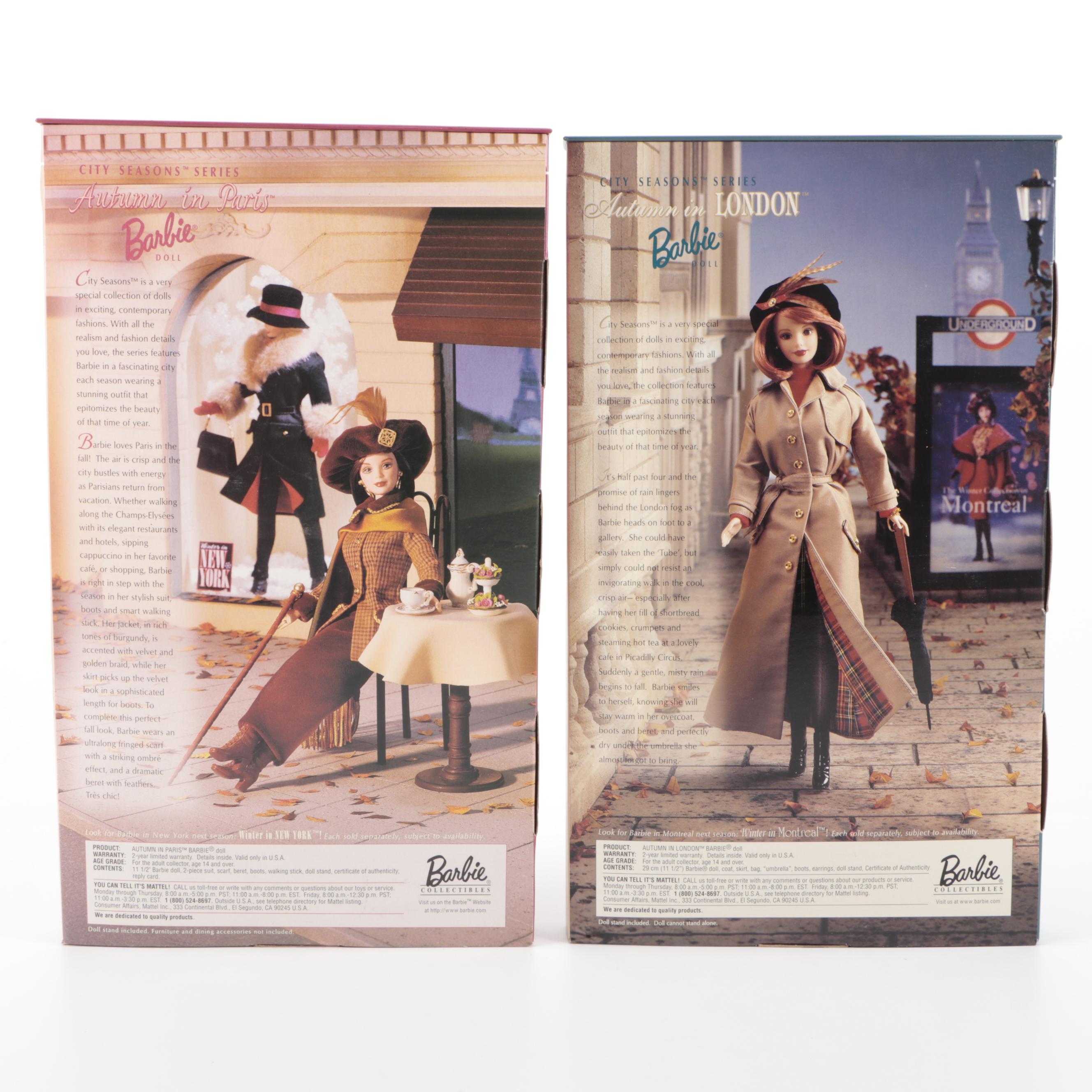 Mattel Barbie "Summer in Rome" and Other City Seasons Dolls