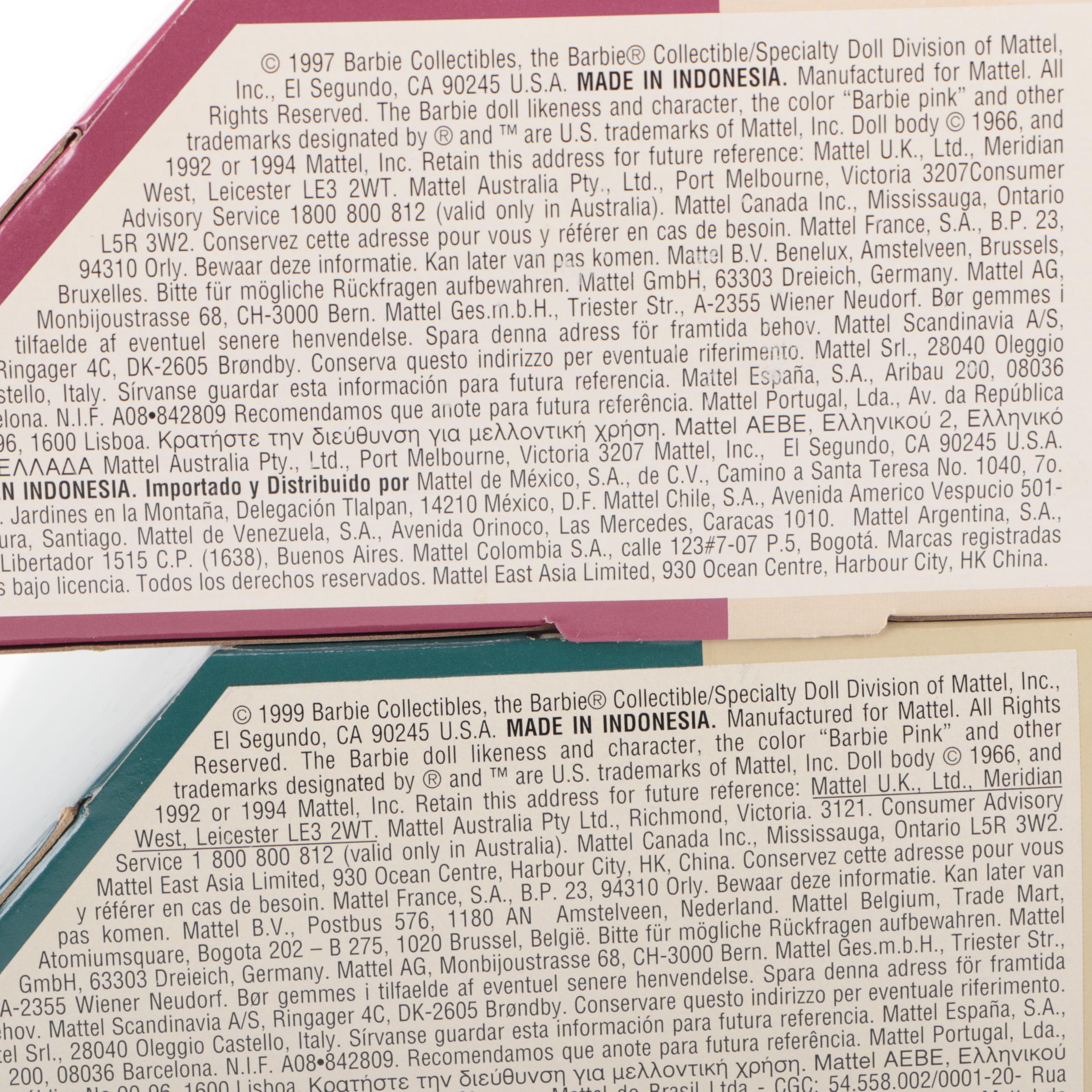 Mattel Barbie "Summer in Rome" and Other City Seasons Dolls