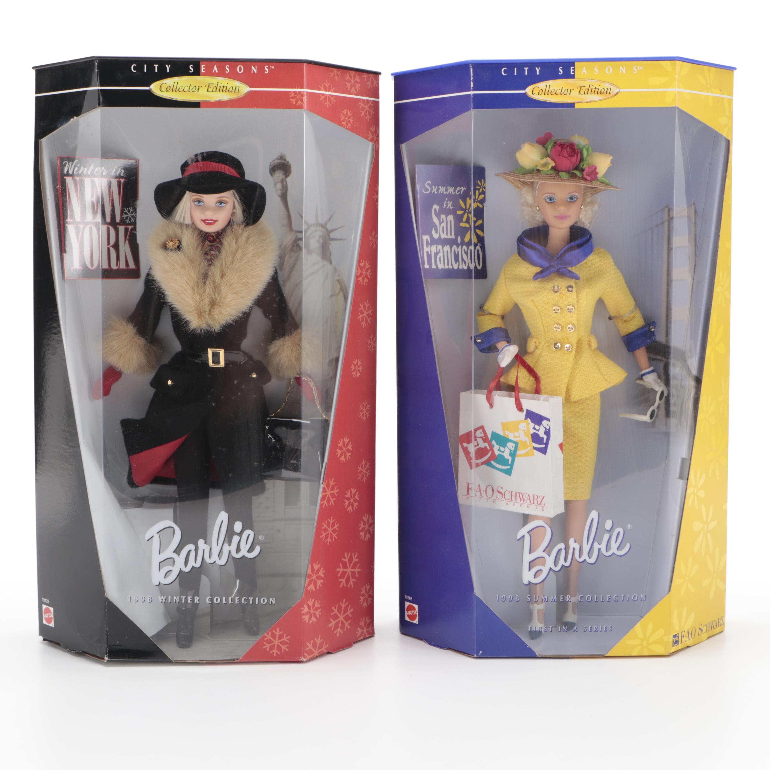 Mattel Barbie "Summer in Rome" and Other City Seasons Dolls