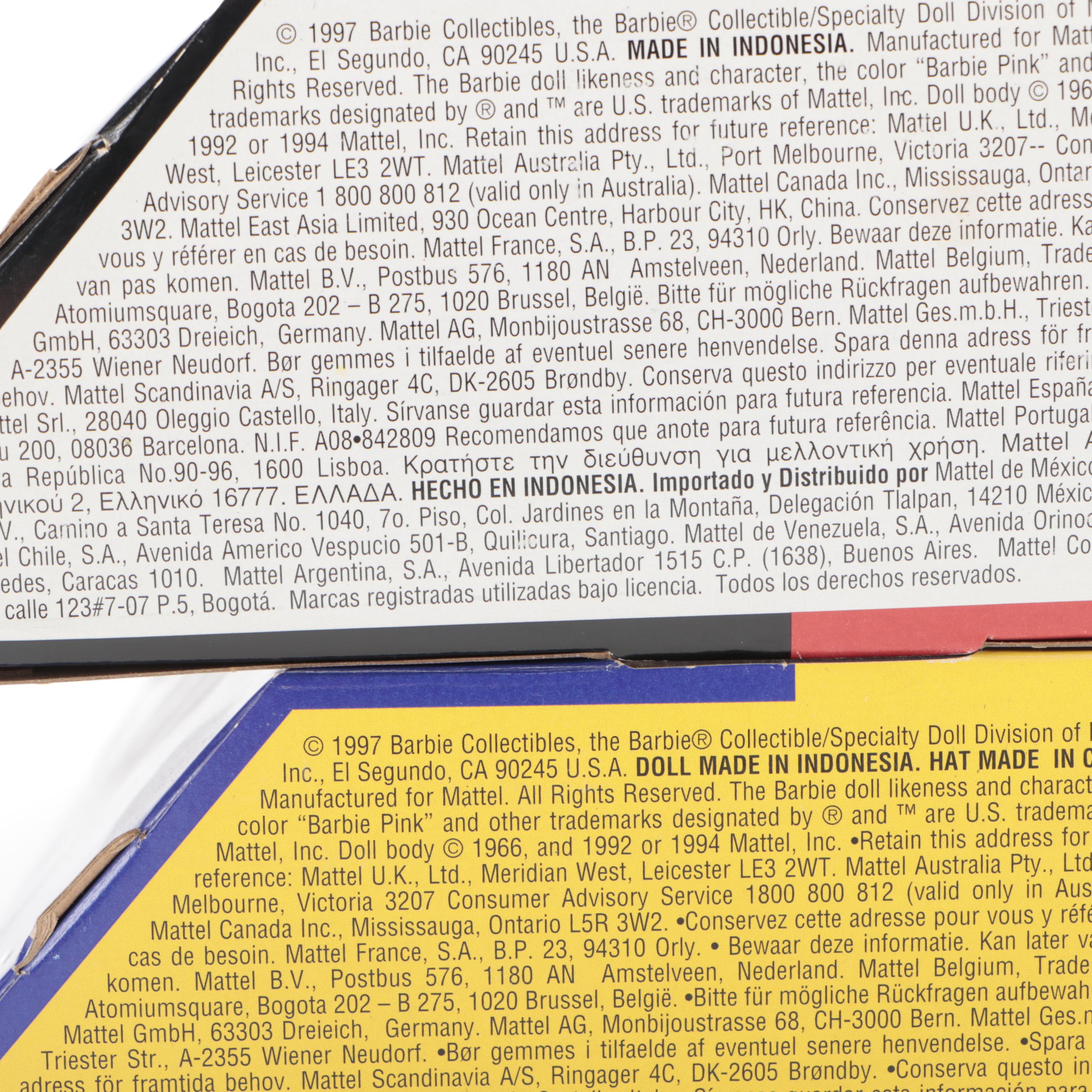 Mattel Barbie "Summer in Rome" and Other City Seasons Dolls