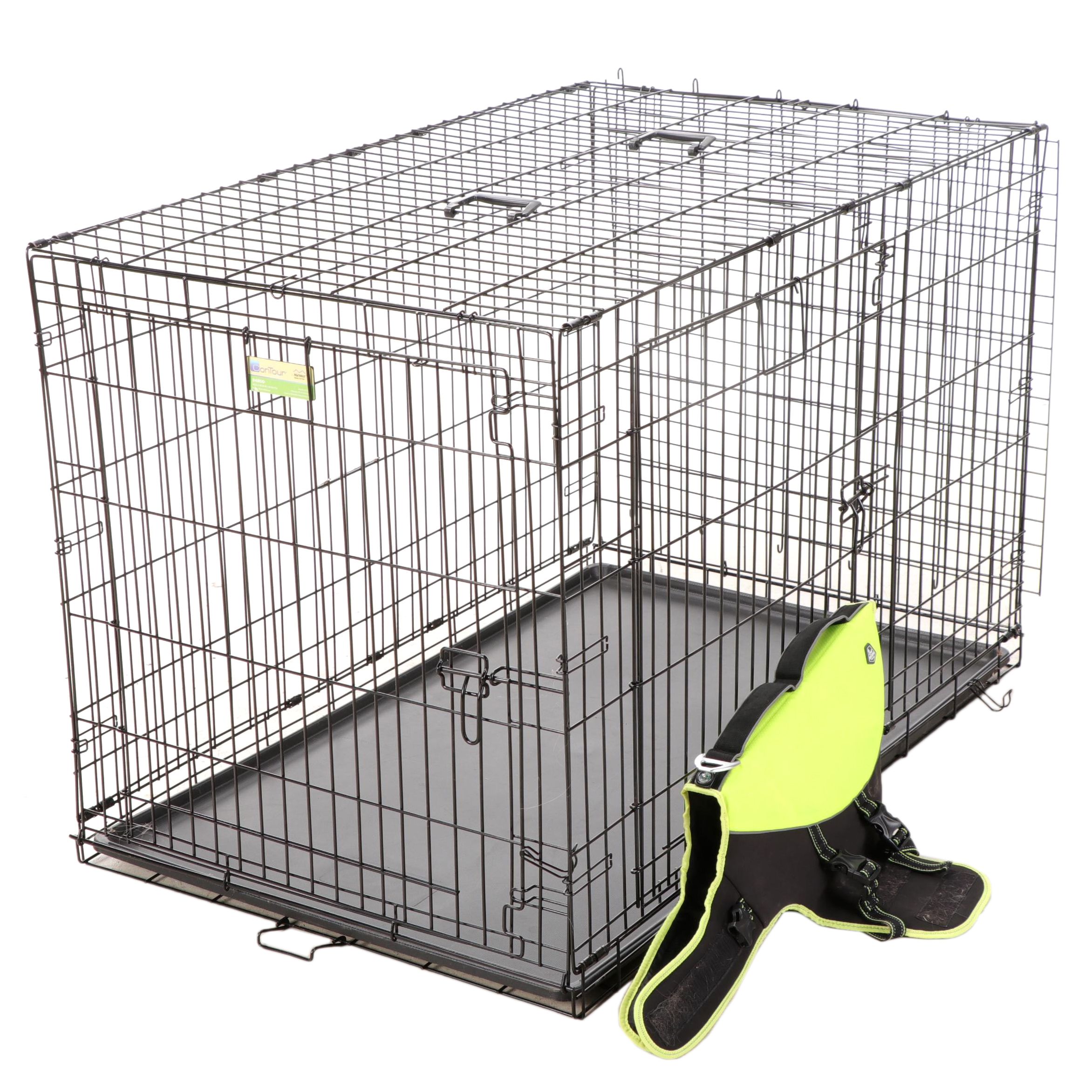MidWest ConTour Collapsible Dog Crate, Arcadia High Visibility Dog Life Jacket