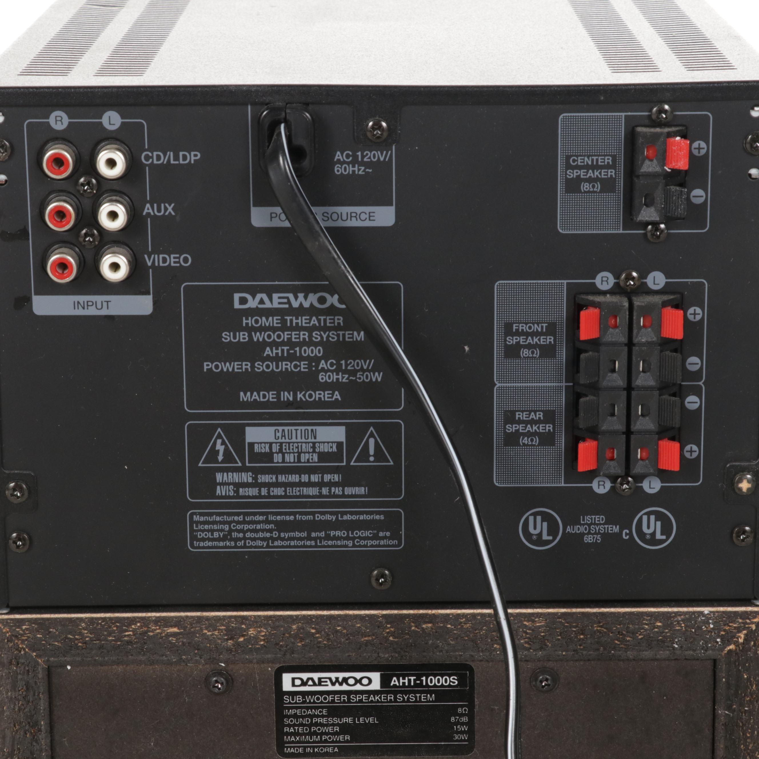 Daewoo AHT-1000 Home Theater Speaker System