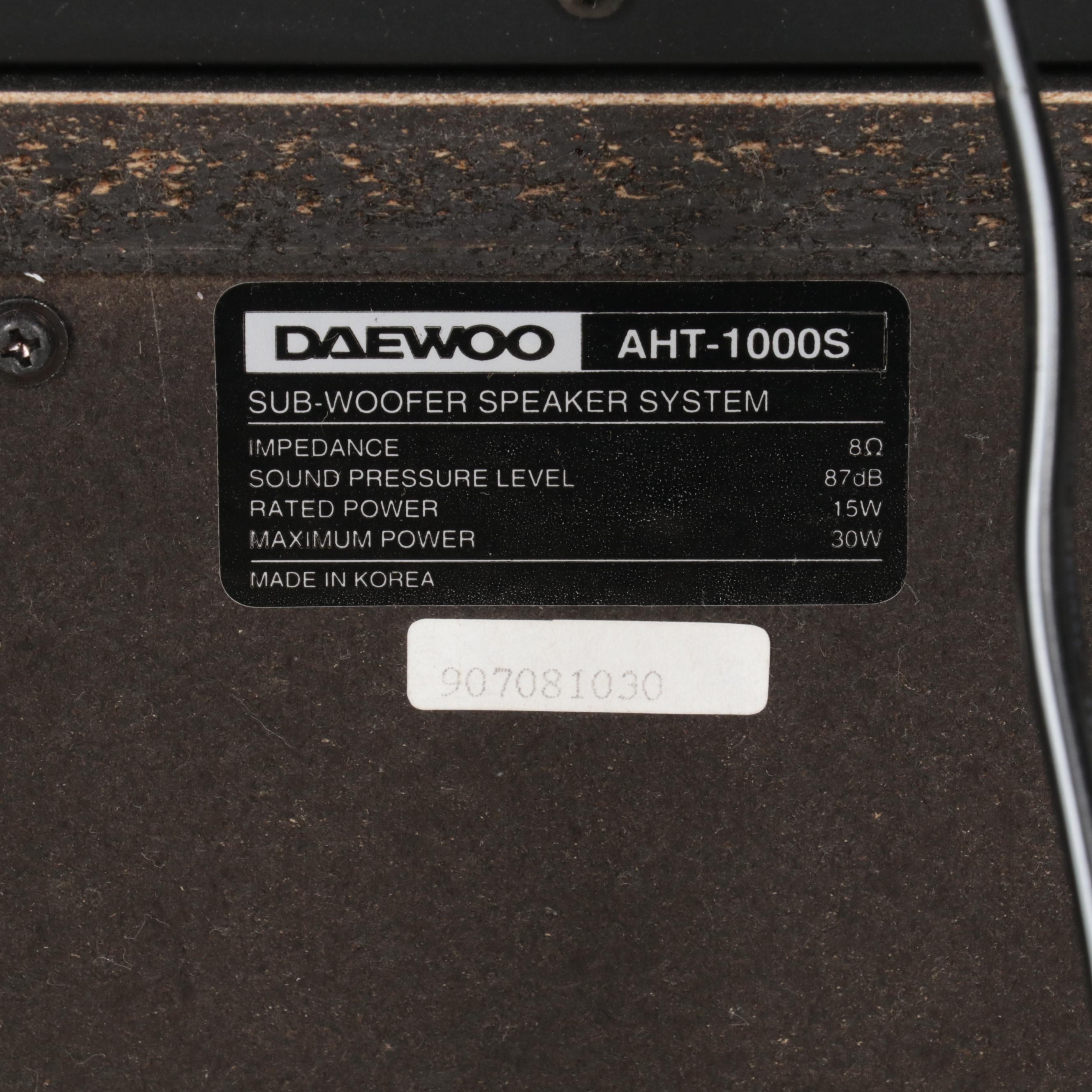 Daewoo AHT-1000 Home Theater Speaker System