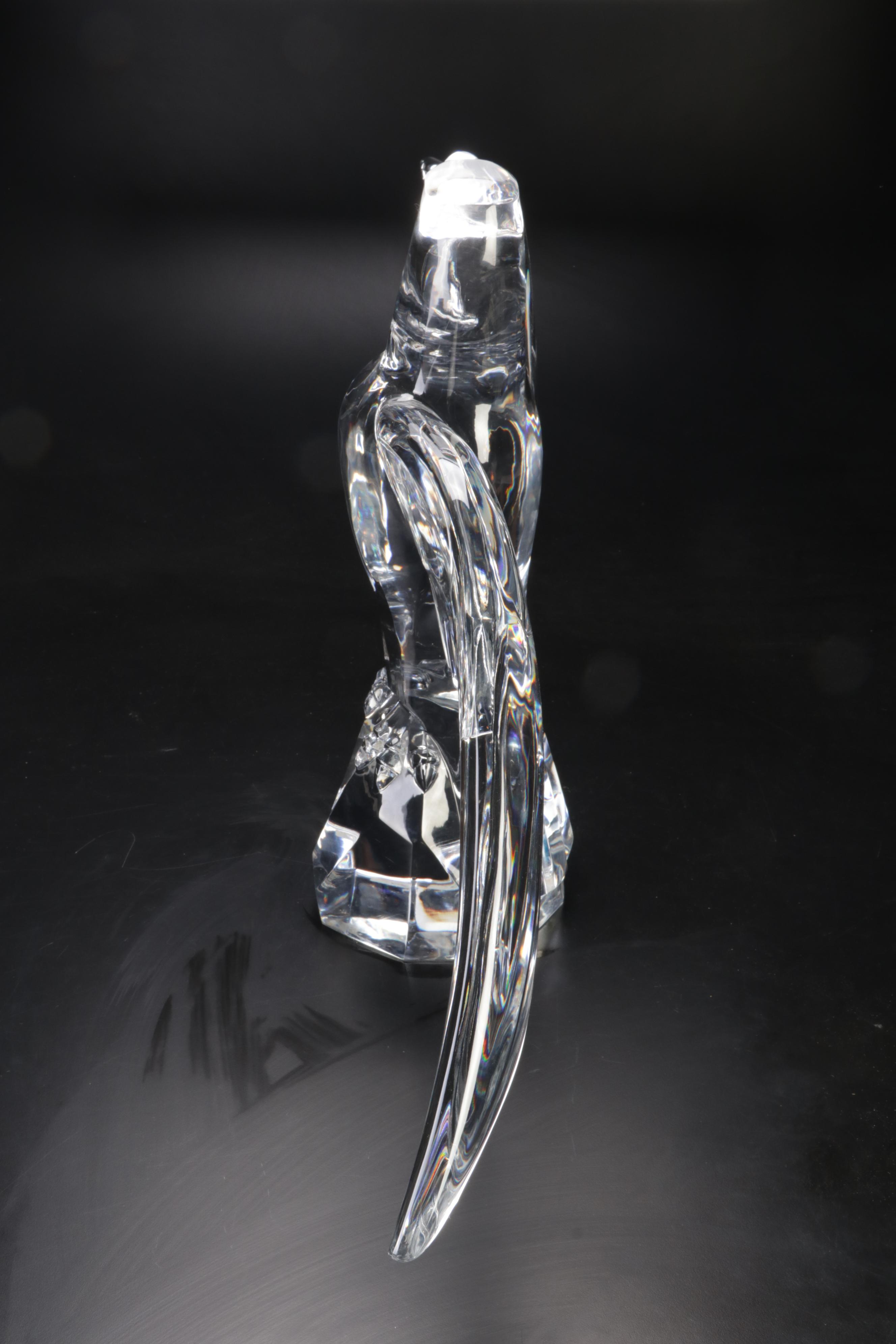Georges Chevalier for Baccarat Large Crystal Eagle Sculpture, 20th Century