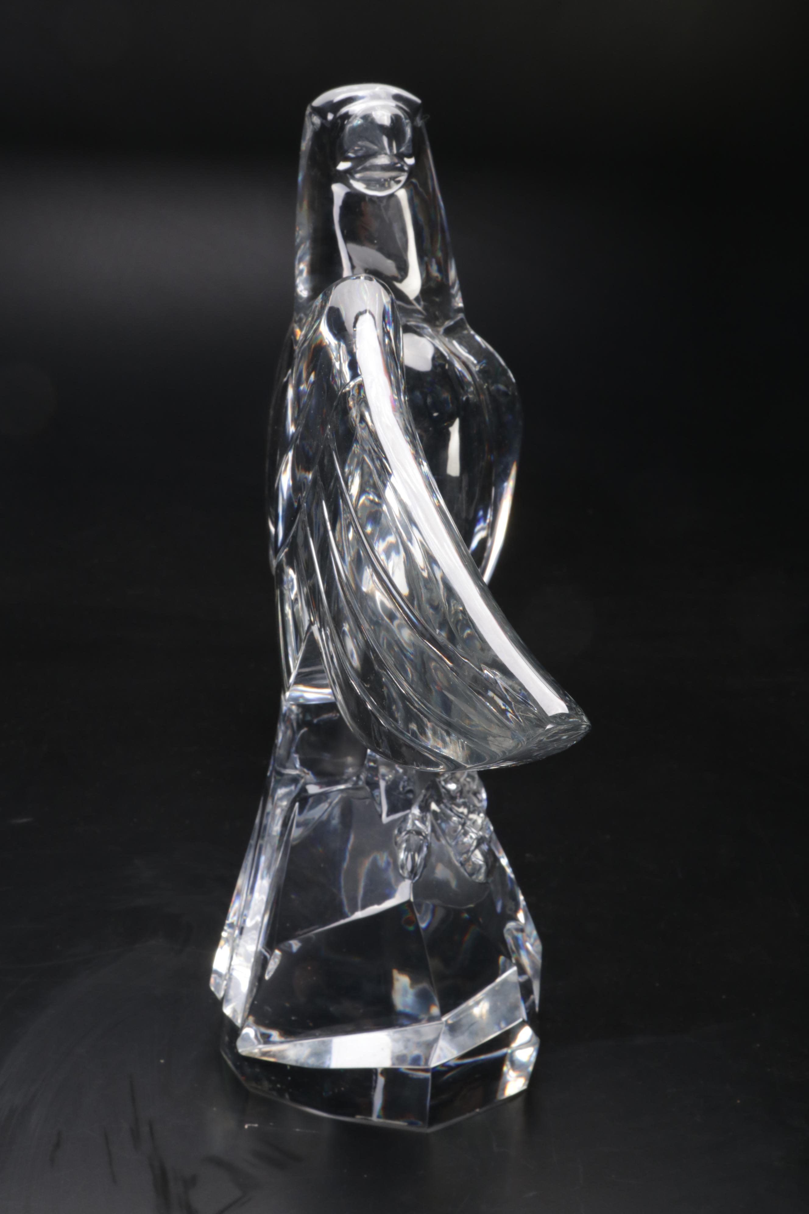 Georges Chevalier for Baccarat Large Crystal Eagle Sculpture, 20th Century