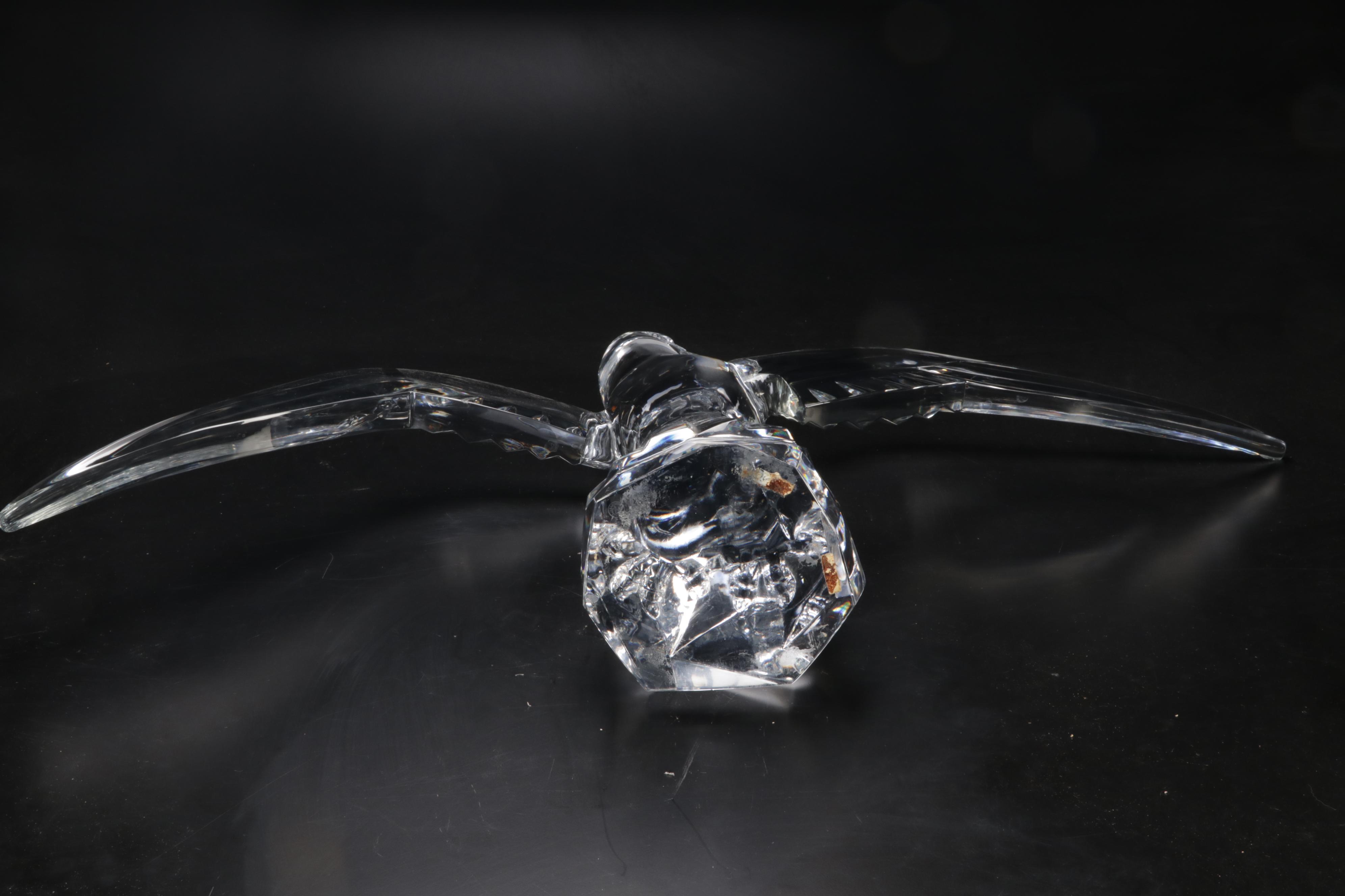 Georges Chevalier for Baccarat Large Crystal Eagle Sculpture, 20th Century