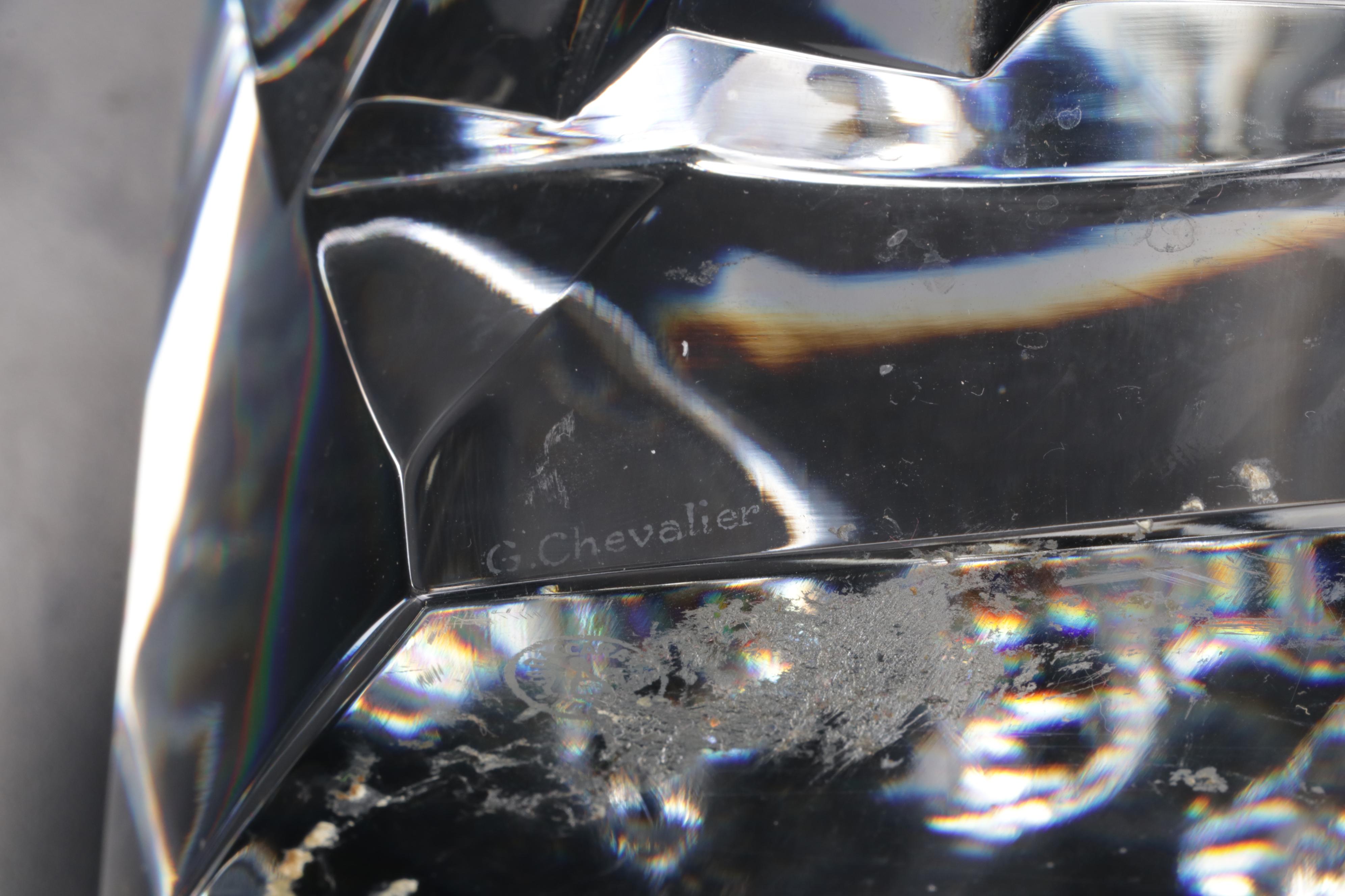 Georges Chevalier for Baccarat Large Crystal Eagle Sculpture, 20th Century