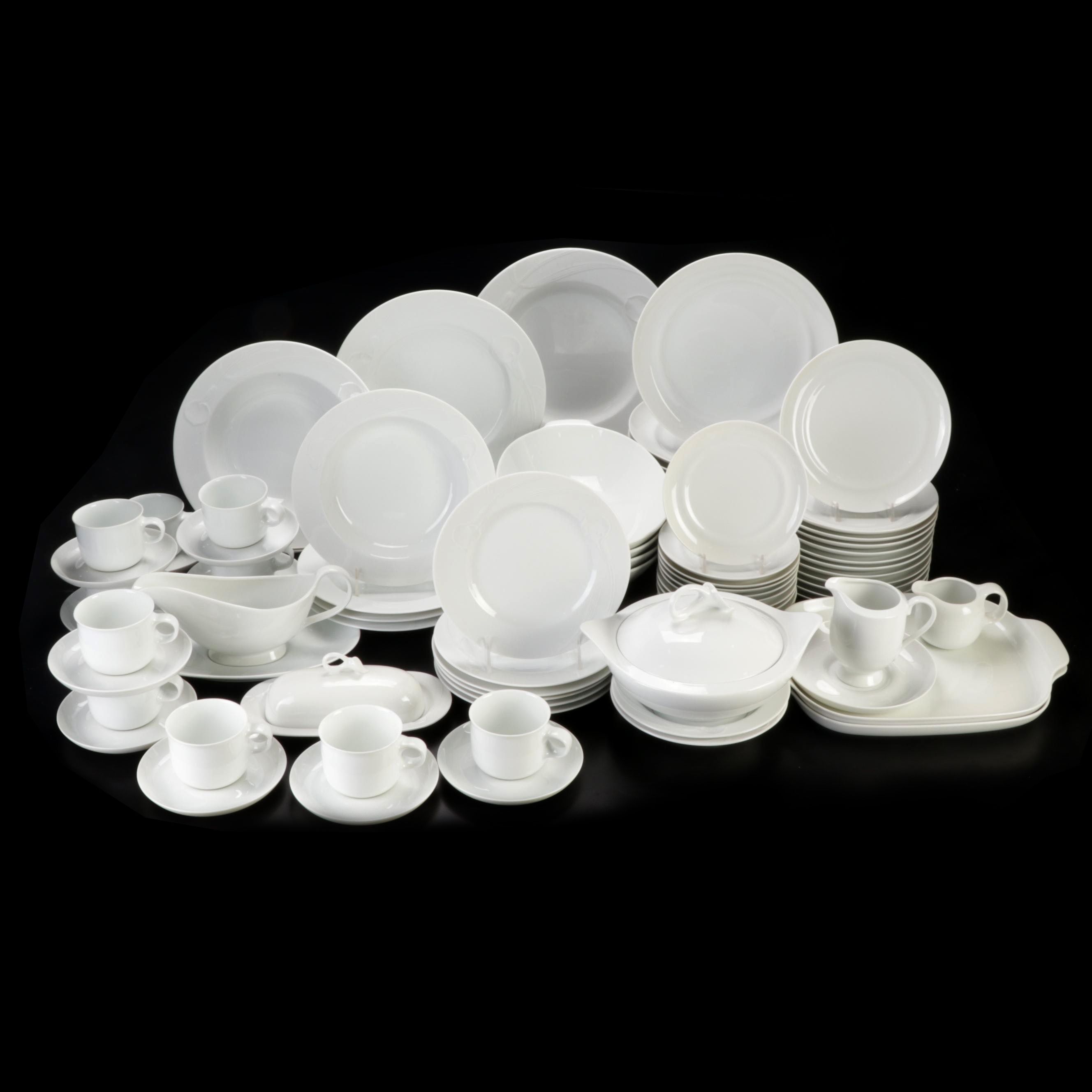 Hutschenreuther "Tavola" and Mikasa "Classic Flair" White Dinnerware