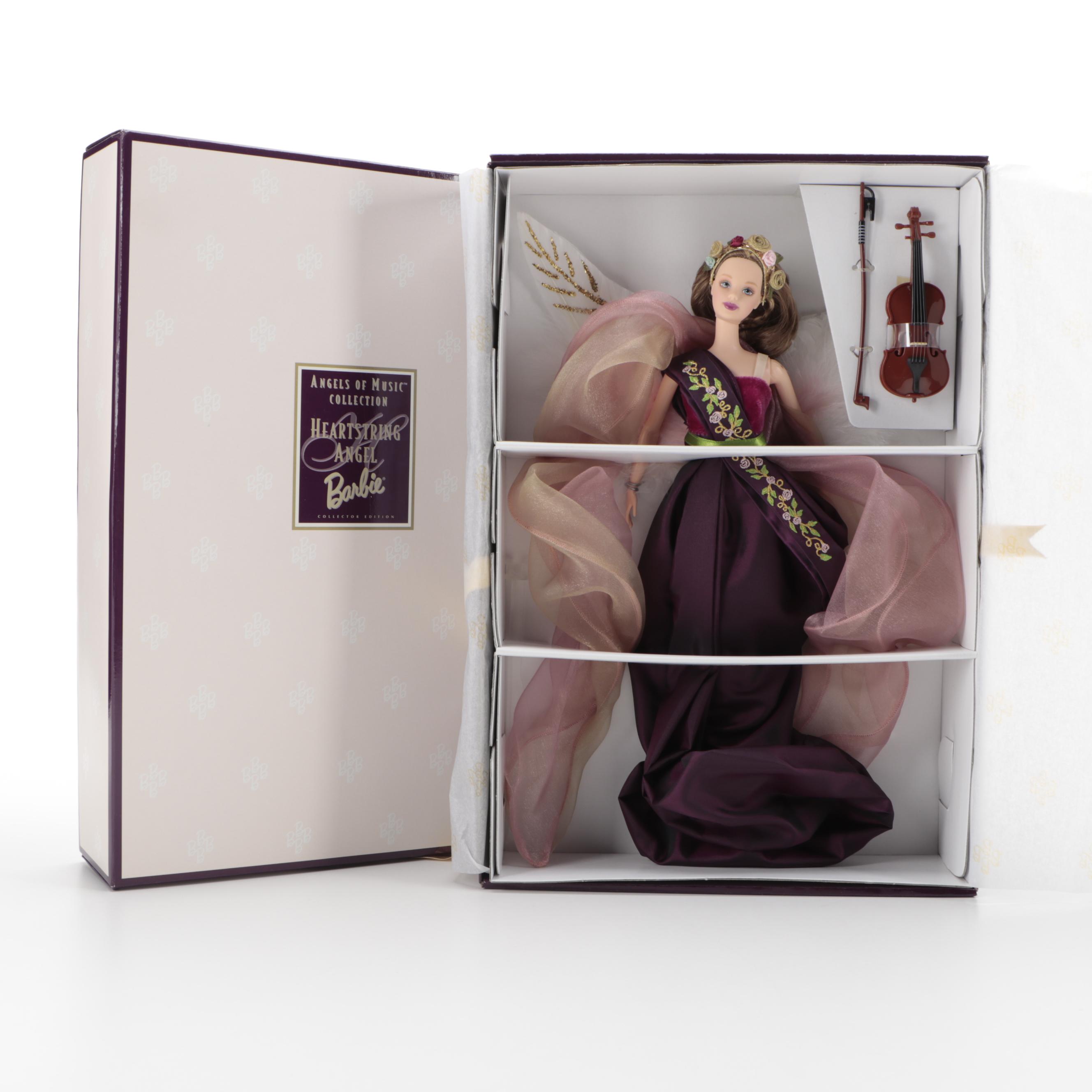 Mattel Barbie Angels of Music Collection "Heartstring Angel" and "Harpist Angel"