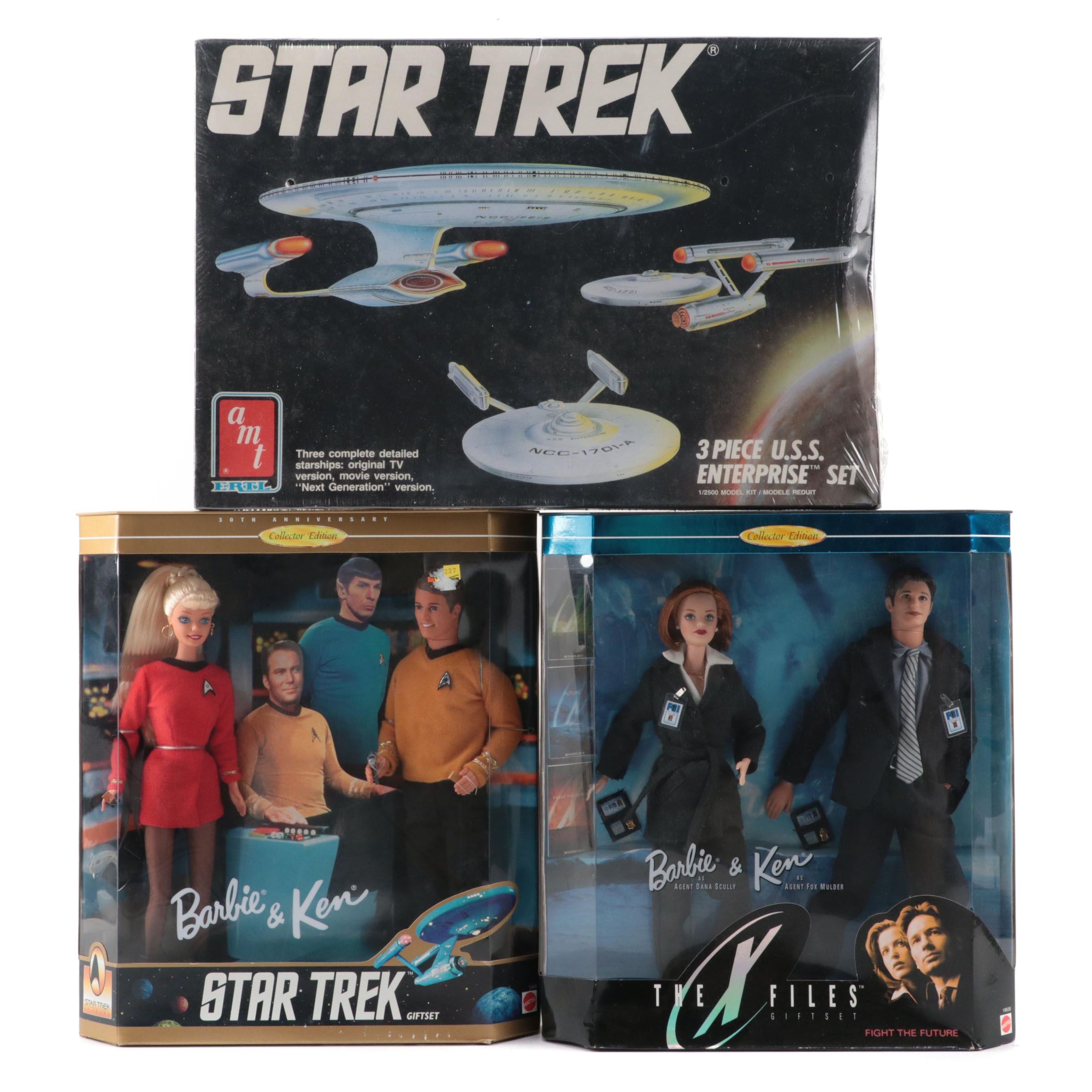 Mattel "Barbie as Wonder Woman" and Other Sets with Star Trek Ship Model