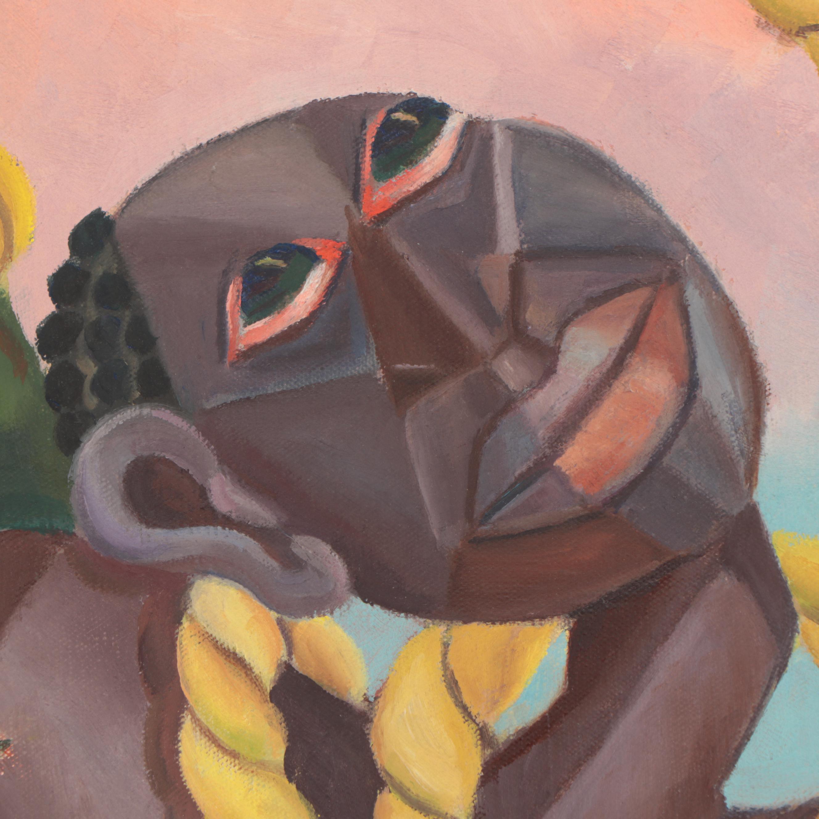 Lee Loring Oil Painting "Lynching With Red Devils," Circa 1940