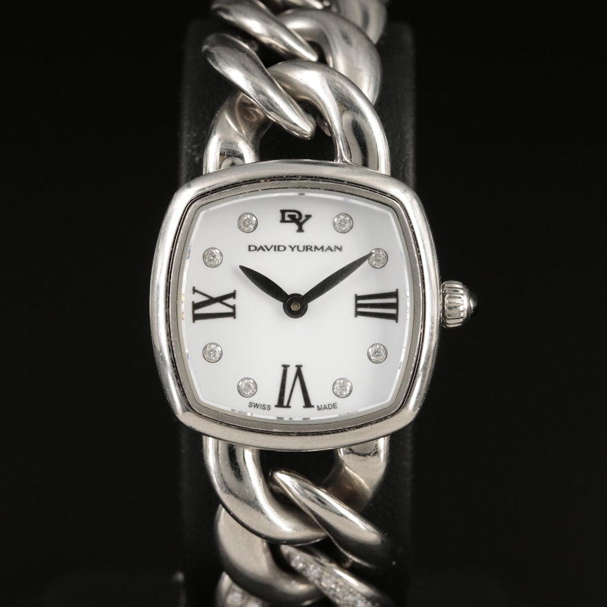 David Yurman Albion, Diamond Dial and Bracelet Stainless Steel Wristwatch