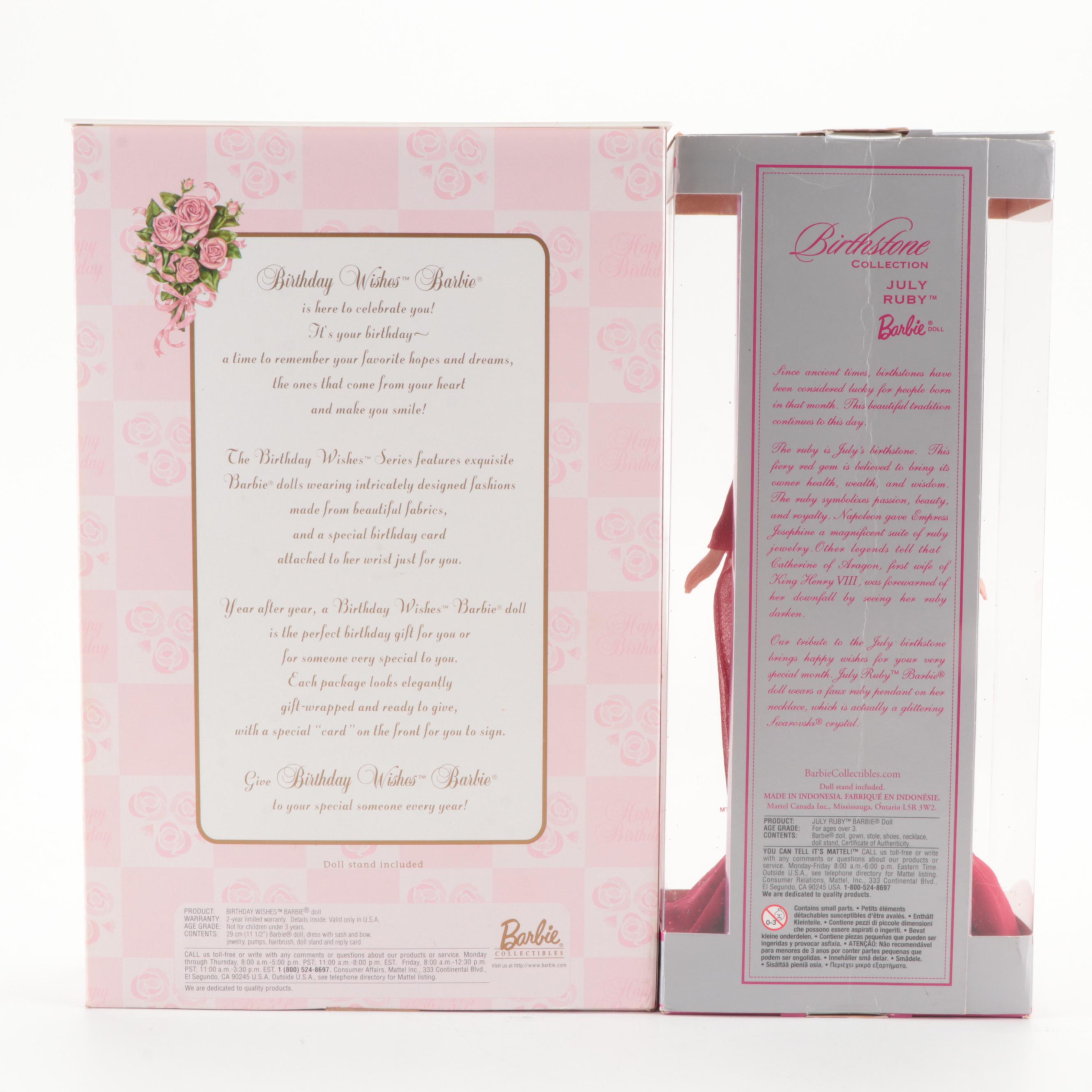 Mattel "Birthday Barbie" and Other Dolls