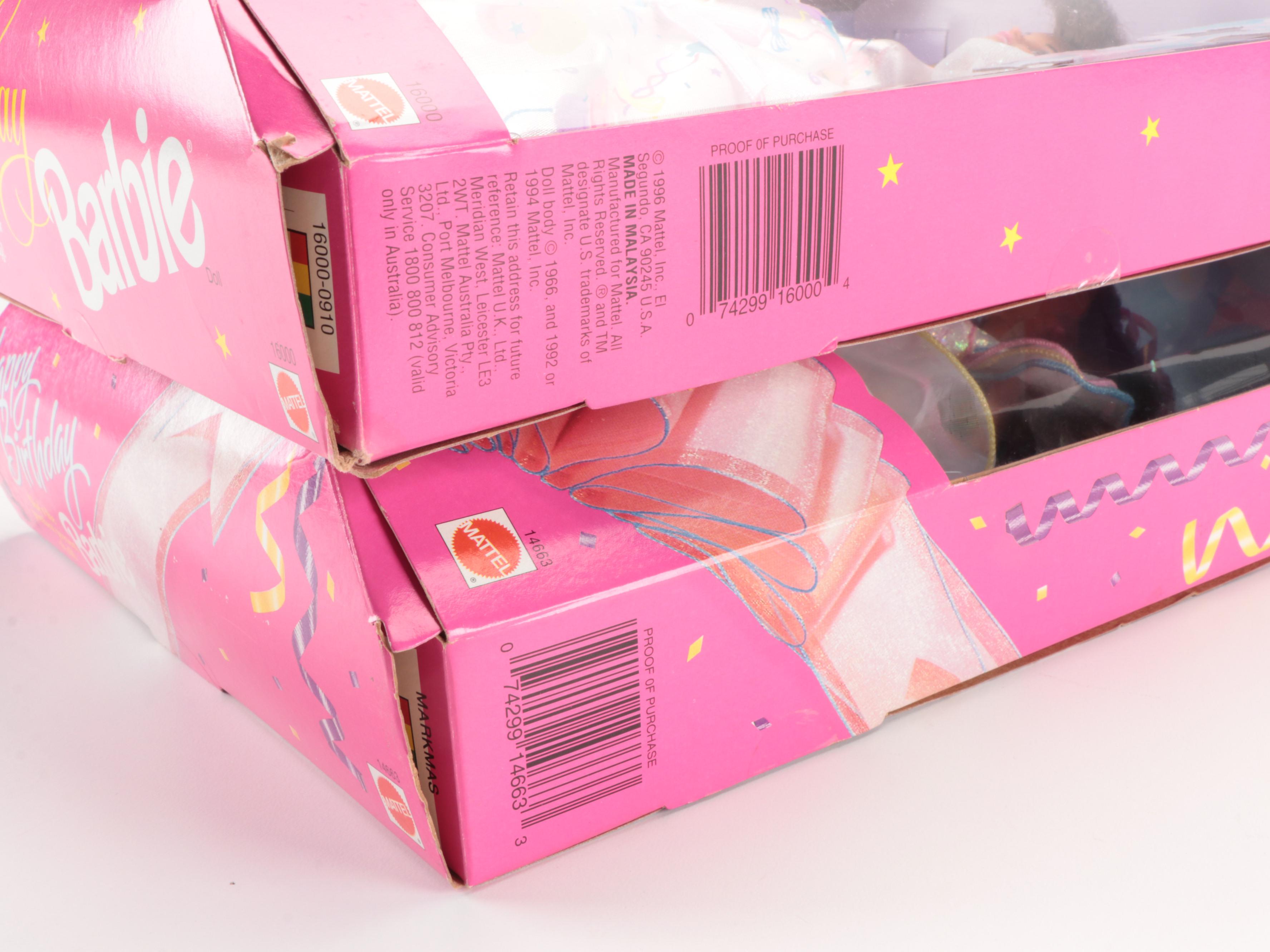 Mattel "Birthday Barbie" and Other Dolls