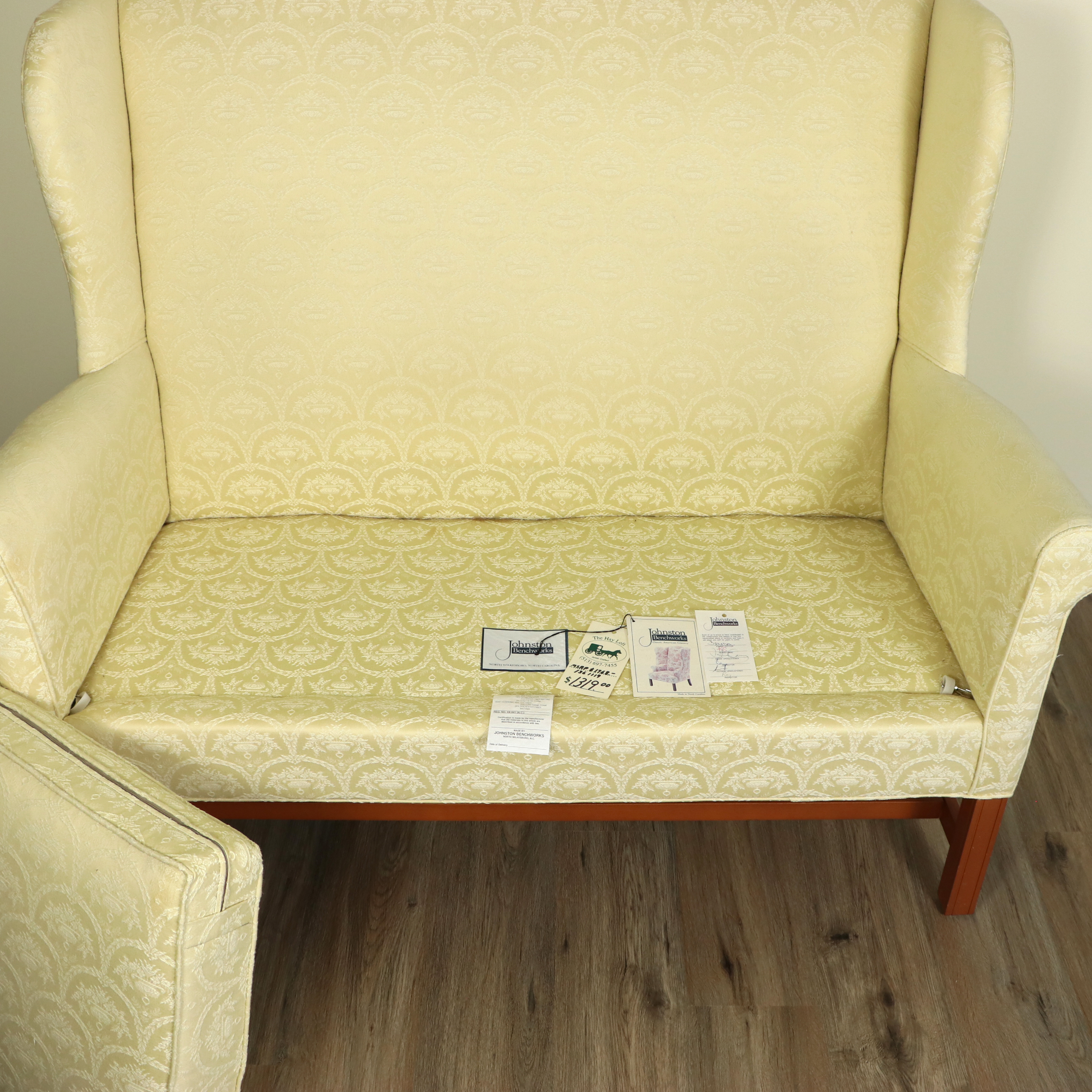 Johnston Benchworks Chippendale Style High-Back Settee, Late 20th Century