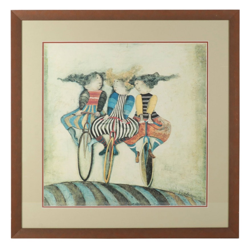 Offset Lithograph After Graciela Rodo Boulanger "Holiday on Wheels"