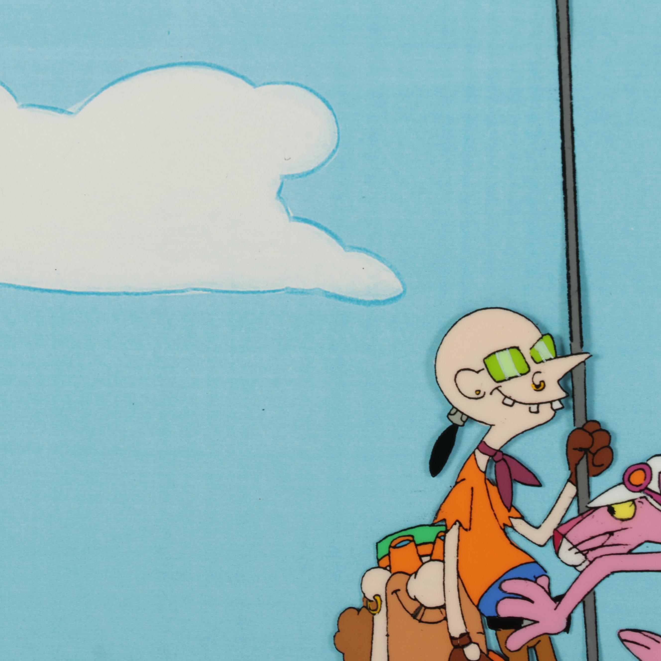 MGM "The Pink Panther" Hand-Painted Animation Production Cel and Drawing