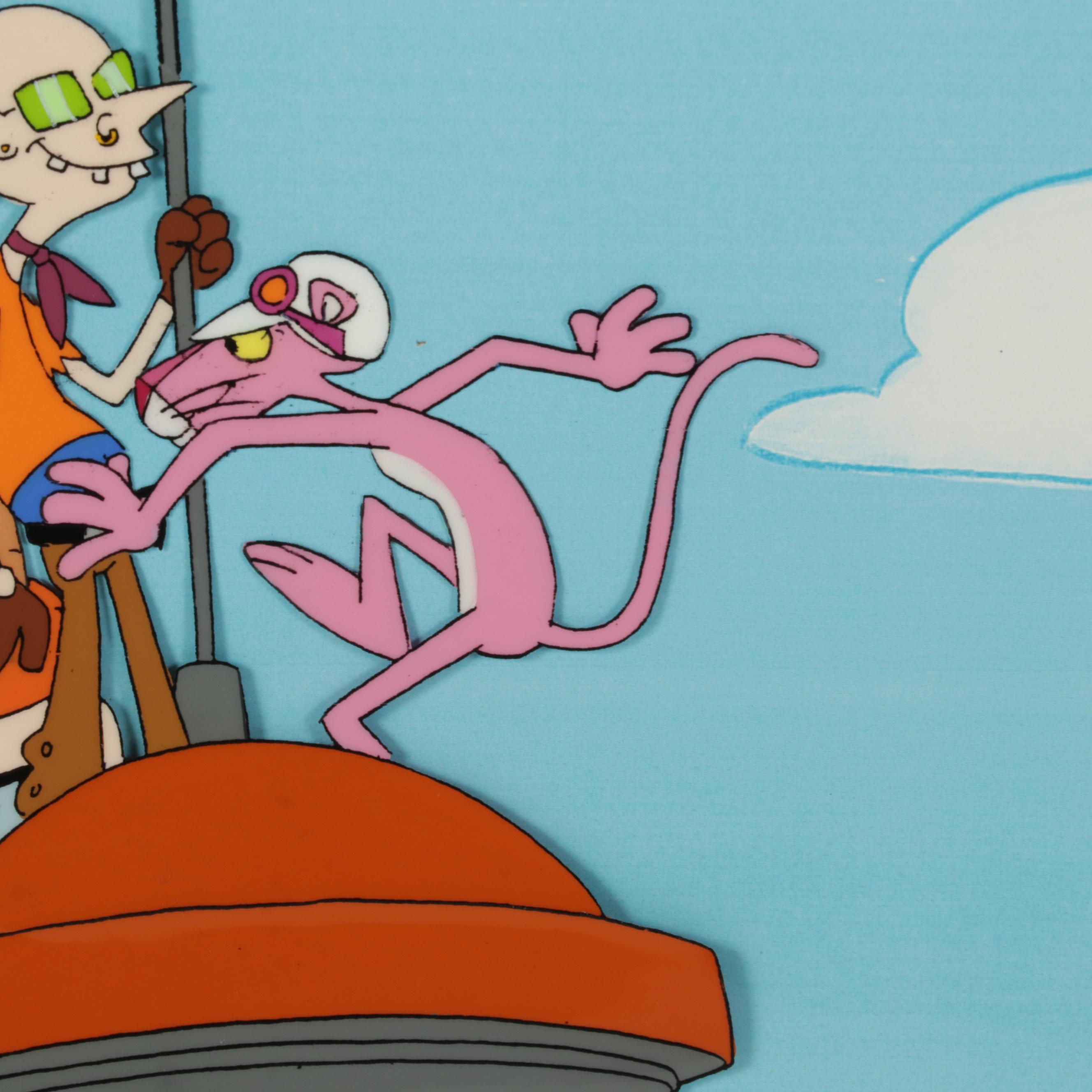 MGM "The Pink Panther" Hand-Painted Animation Production Cel and Drawing