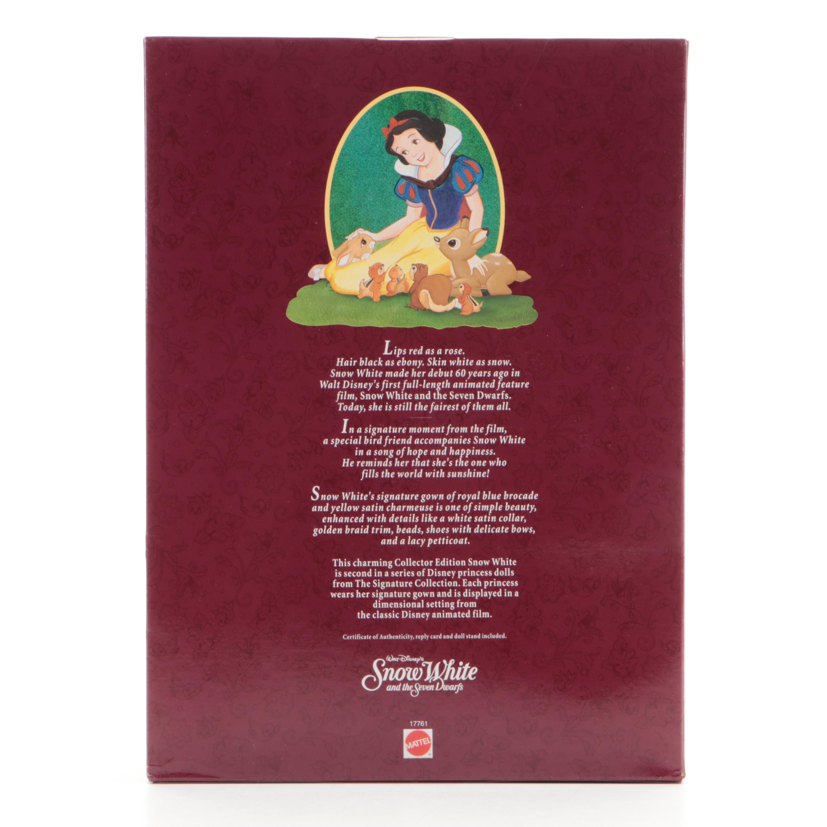 Mattel  Walt Disney "Cinderella" and "Snow White" Dolls, 1991–1998