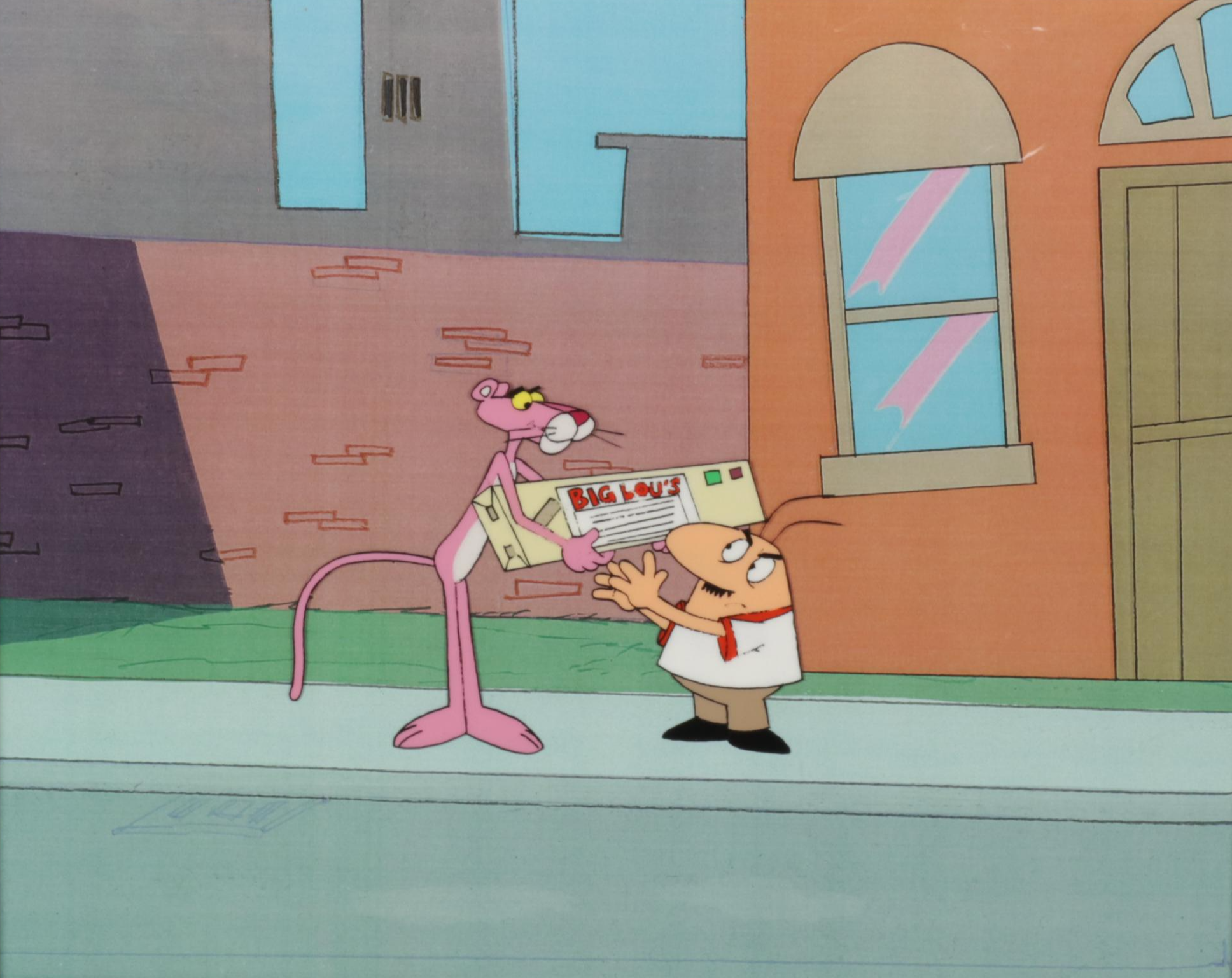 MGM "The Pink Panther" Hand-Painted Animation Production Cel and Drawing