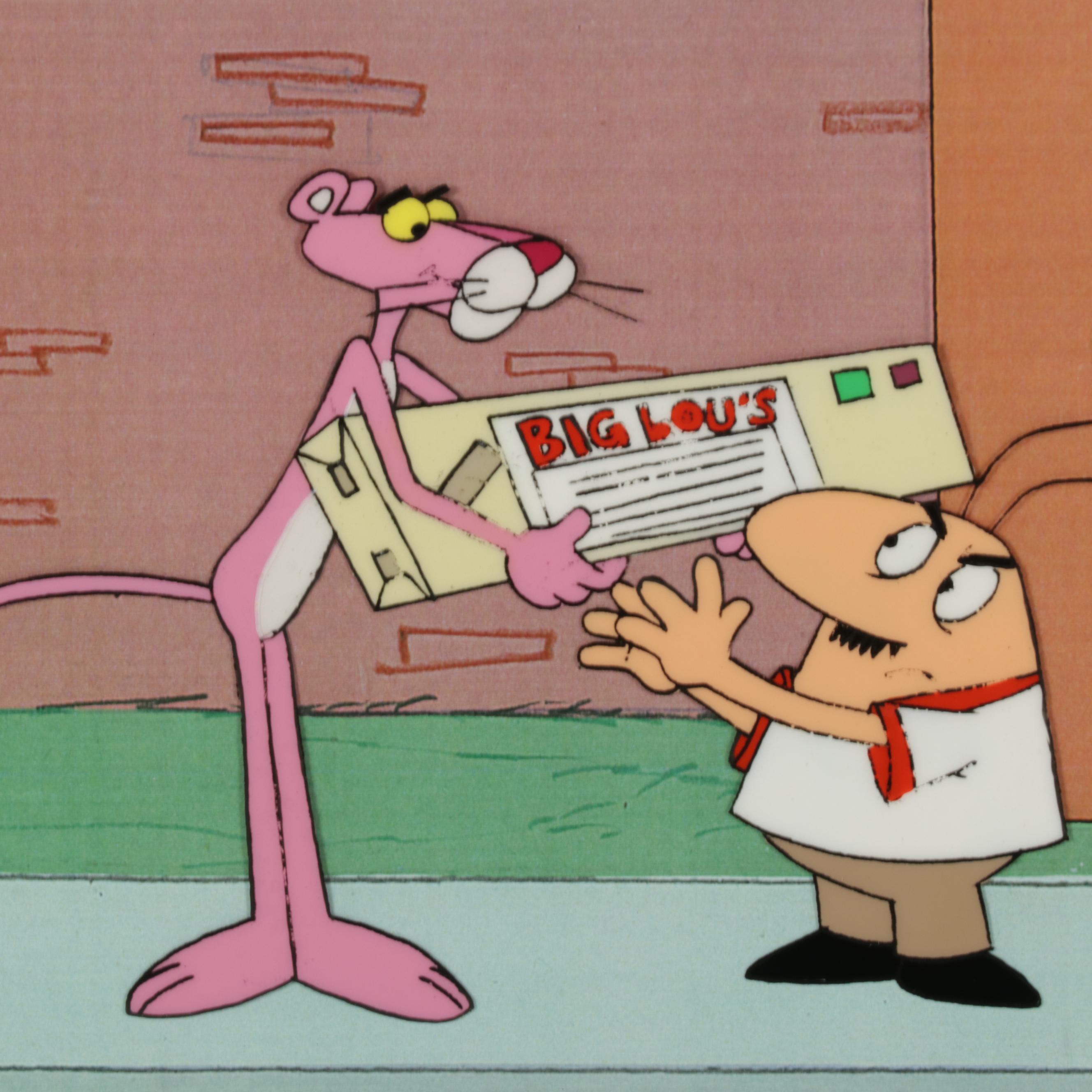 MGM "The Pink Panther" Hand-Painted Animation Production Cel and Drawing
