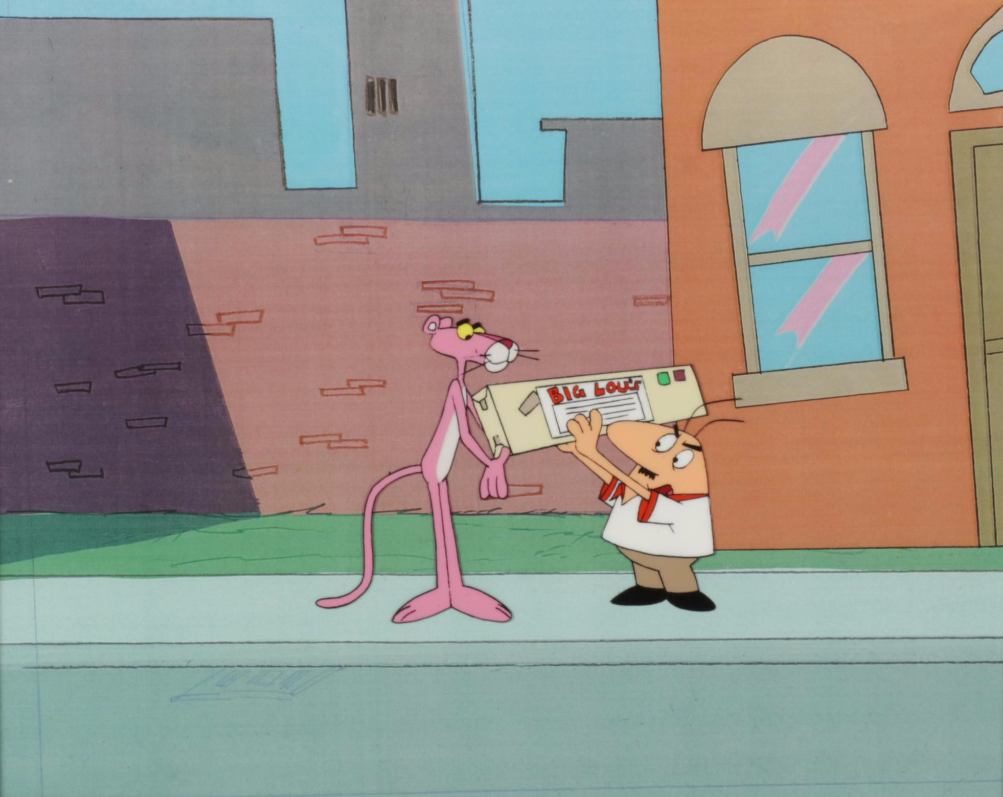 MGM "The Pink Panther" Hand-Painted Animation Production Cel and Drawing
