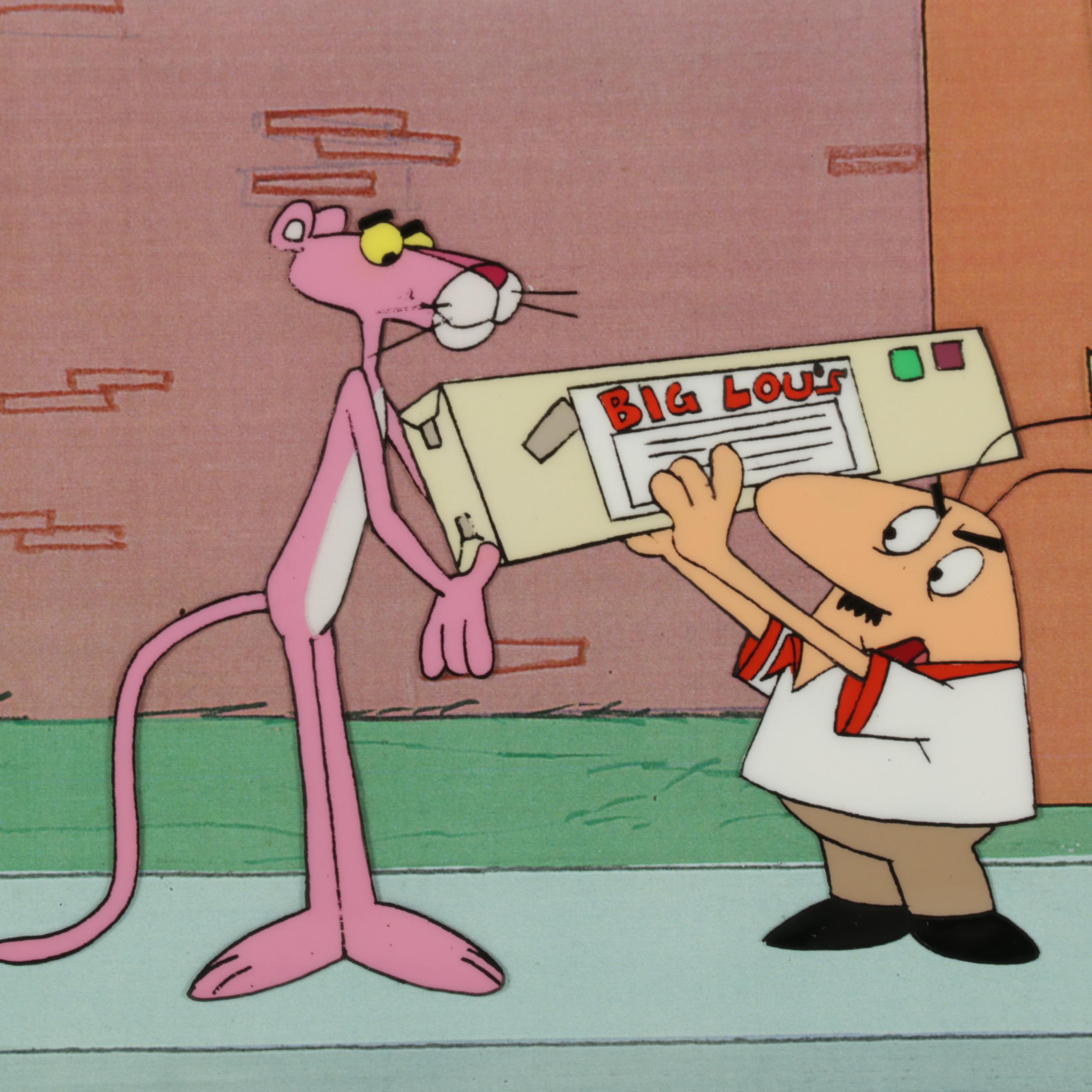 MGM "The Pink Panther" Hand-Painted Animation Production Cel and Drawing