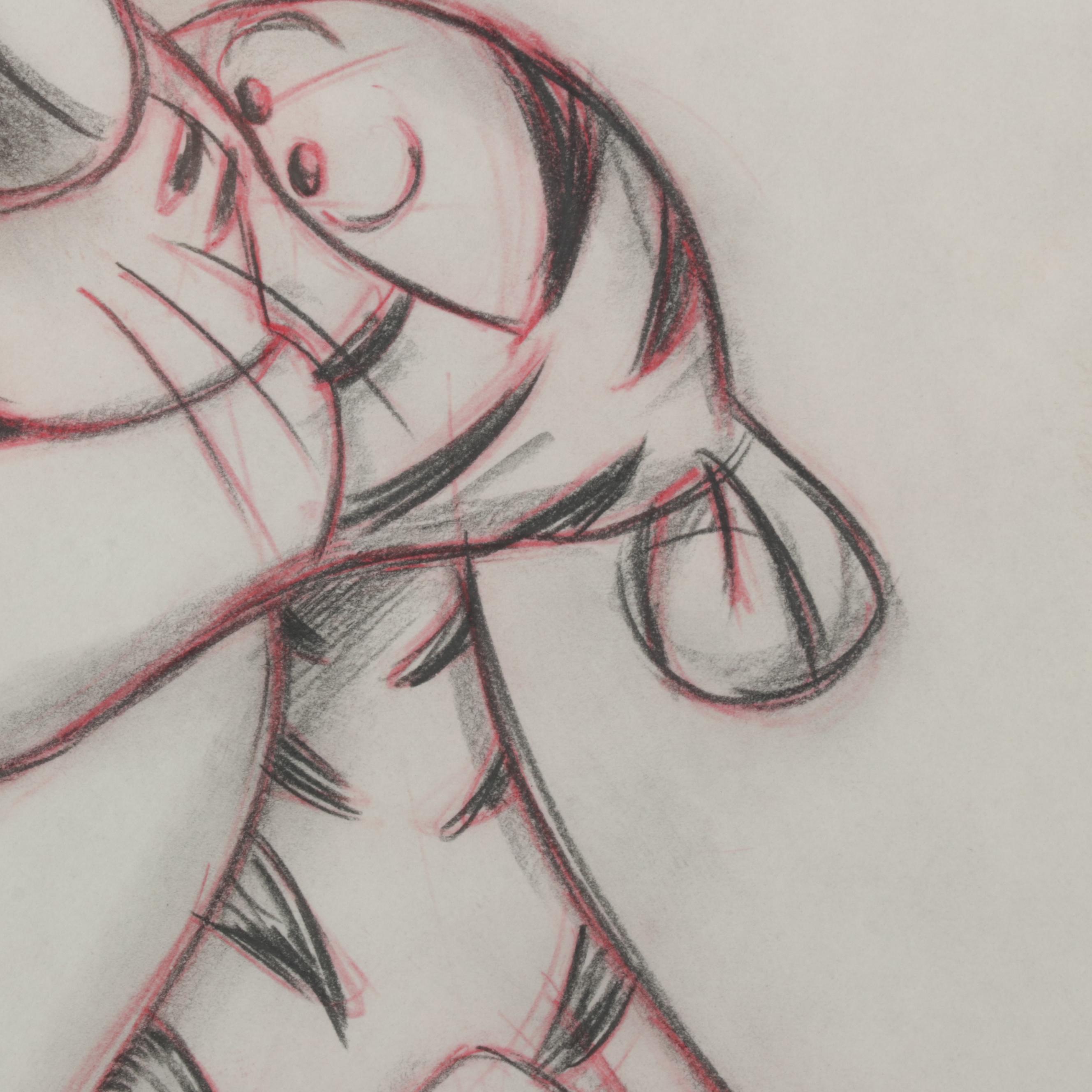 Disney "The Tigger Movie" Animation Production Drawing, Circa 2000
