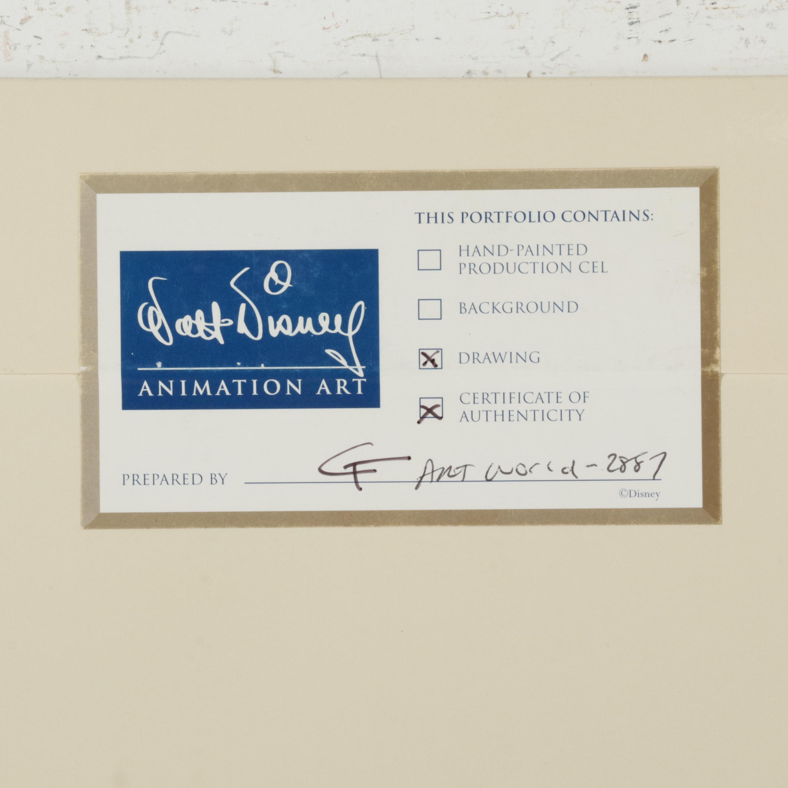 Disney "The Tigger Movie" Animation Production Drawing, Circa 2000