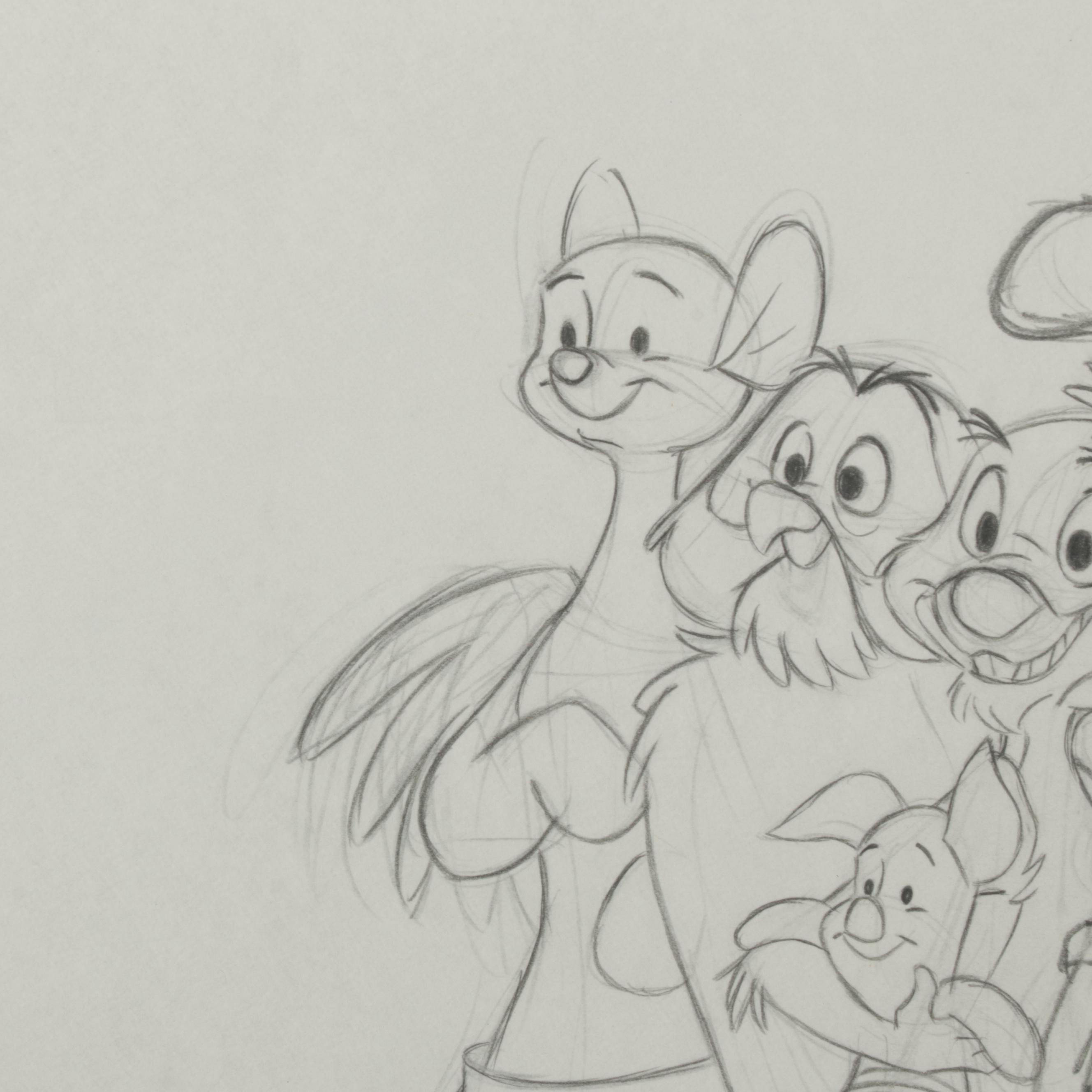 Disney "The Tigger Movie" Animation Production Drawing, Circa 2000