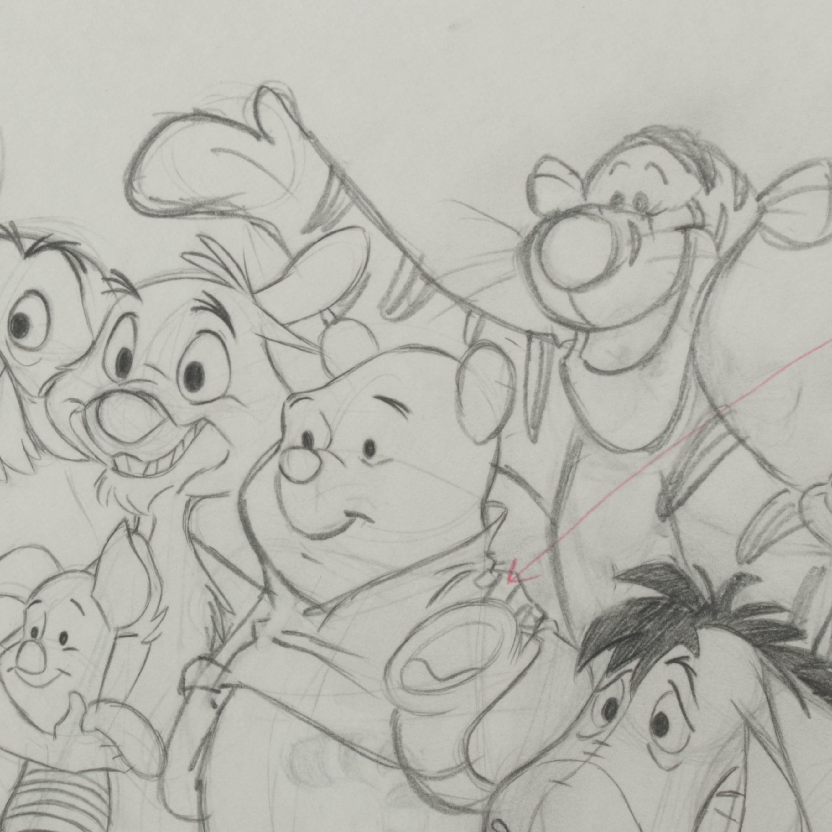 Disney "The Tigger Movie" Animation Production Drawing, Circa 2000