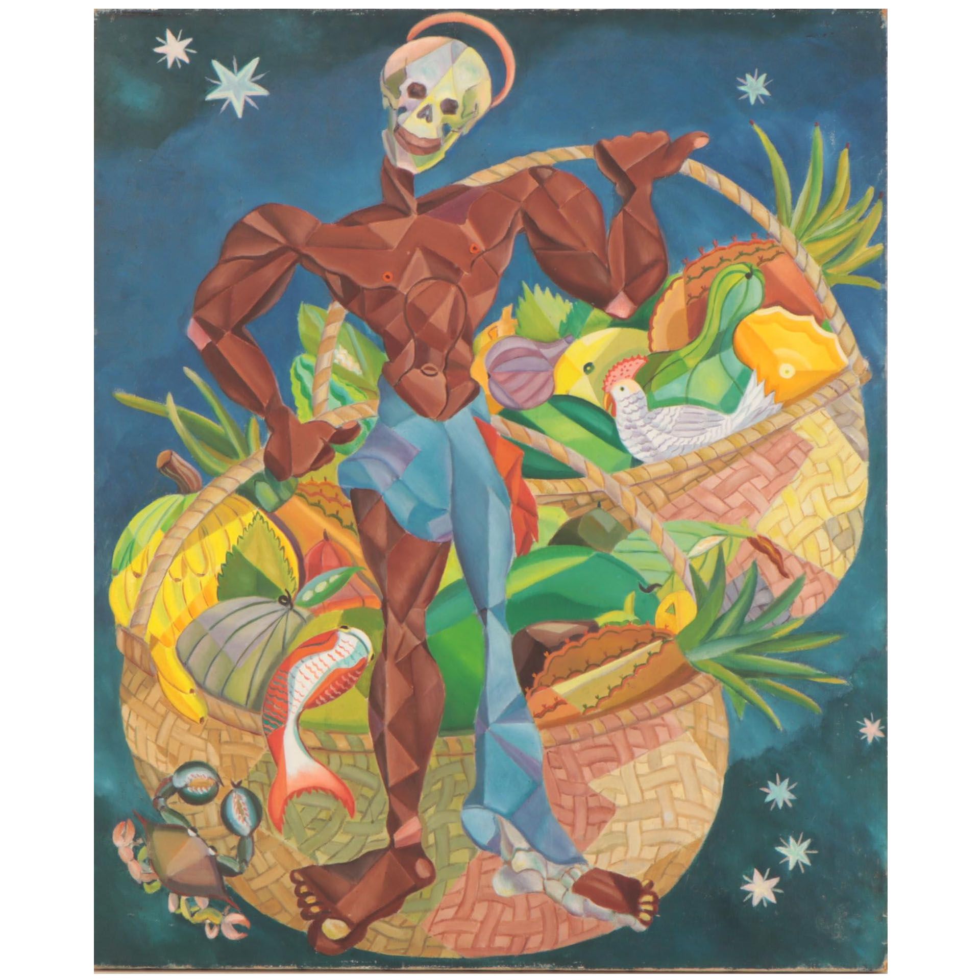 Lee Loring Oil Painting "Zombie Marketing," 1944