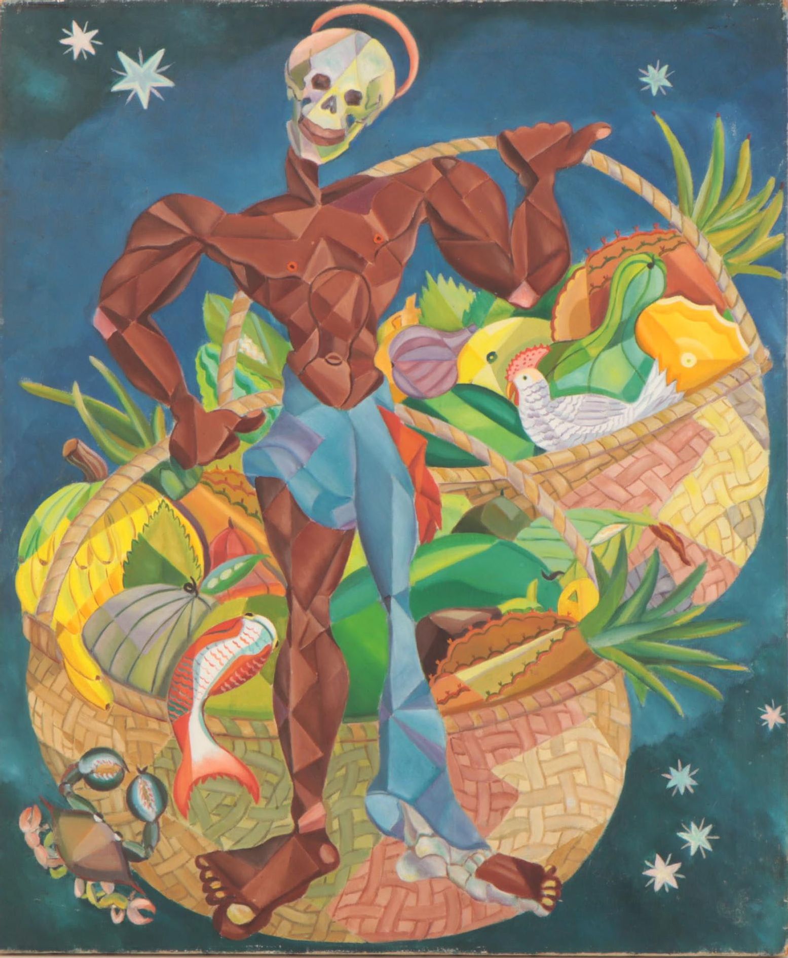 Lee Loring Oil Painting "Zombie Marketing," 1944