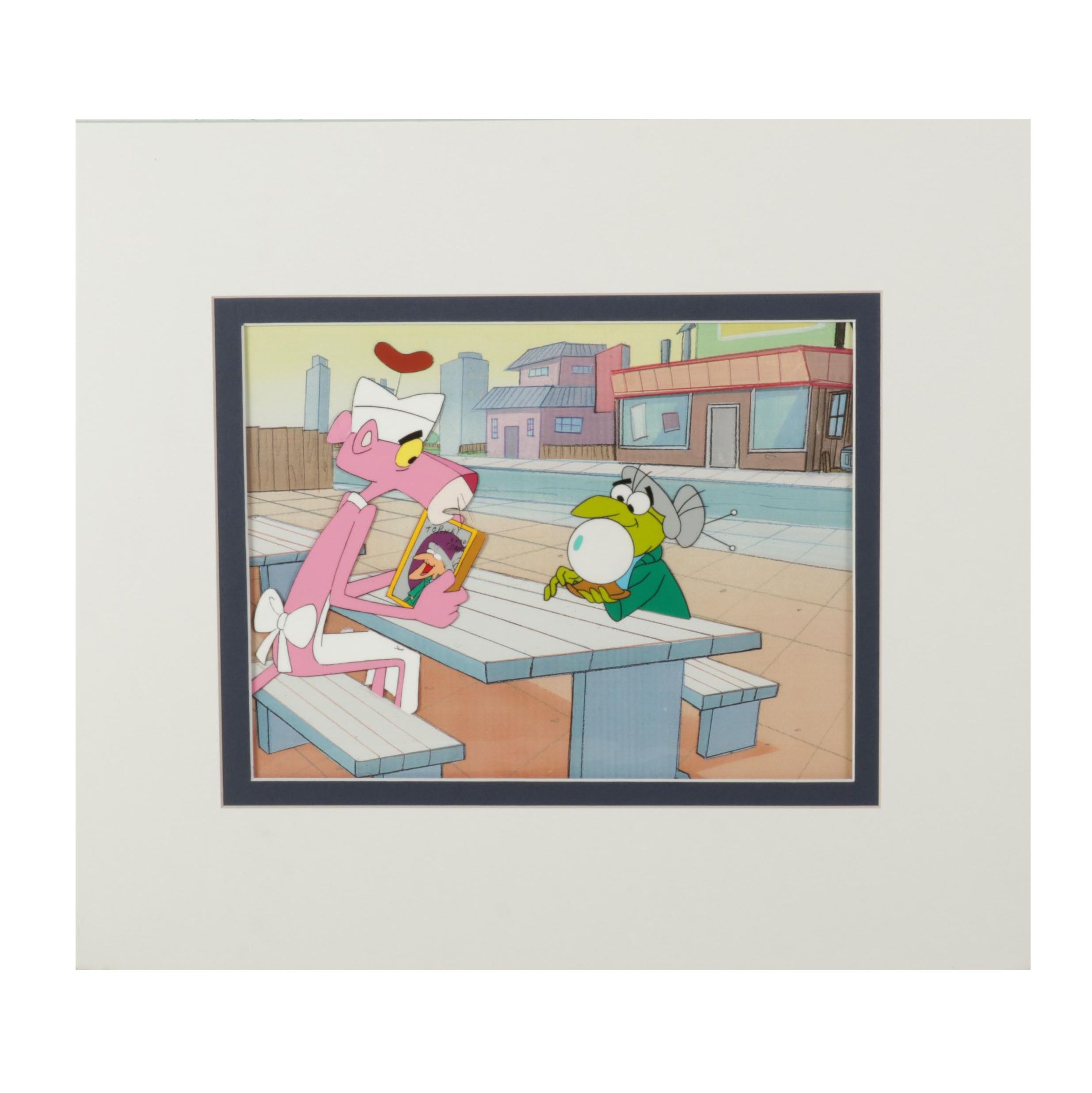 MGM "The Pink Panther" Hand-Painted Animation Production Cel and Drawing