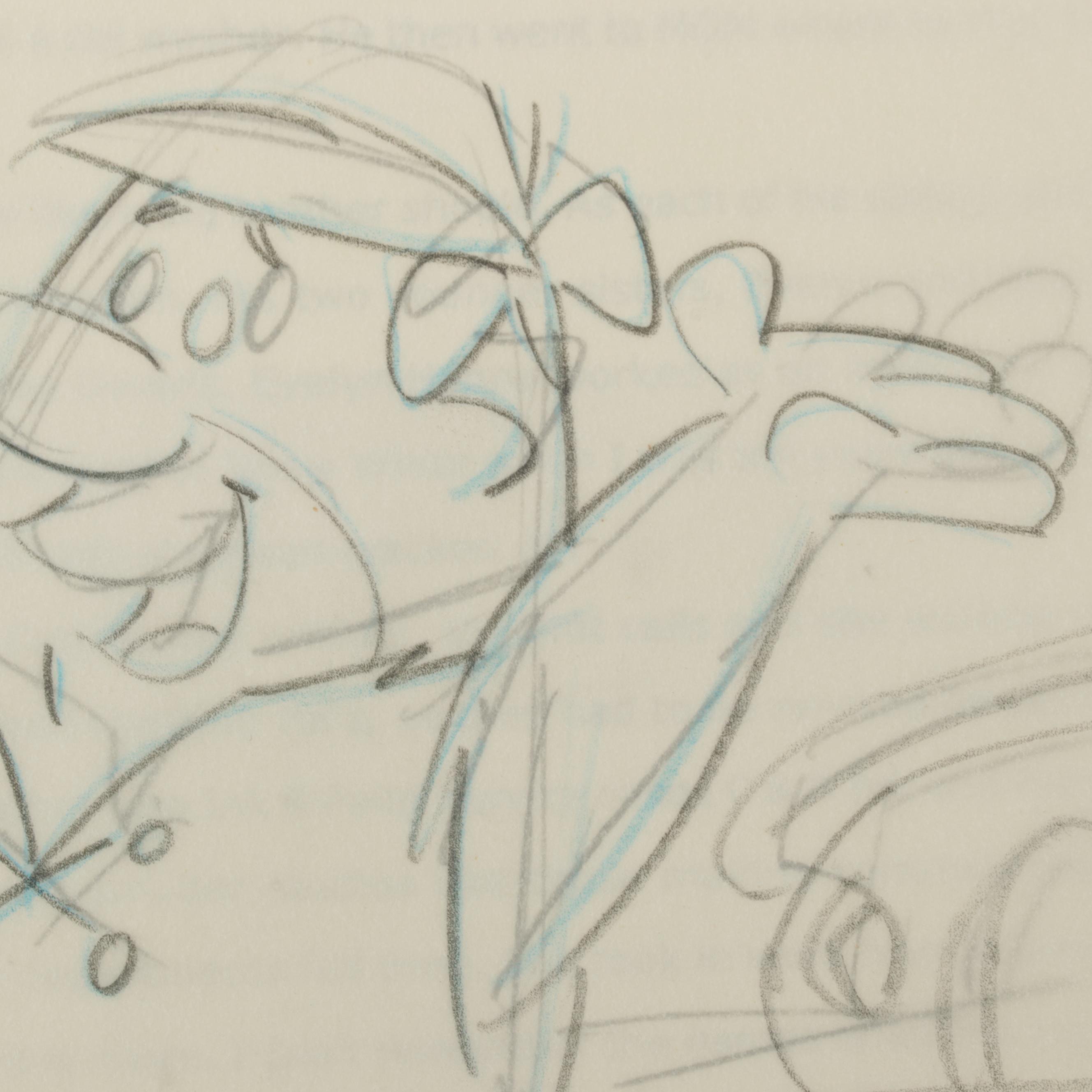 Hanna-Barbera "The Flintstones" Animation Production Drawings, Circa 1965