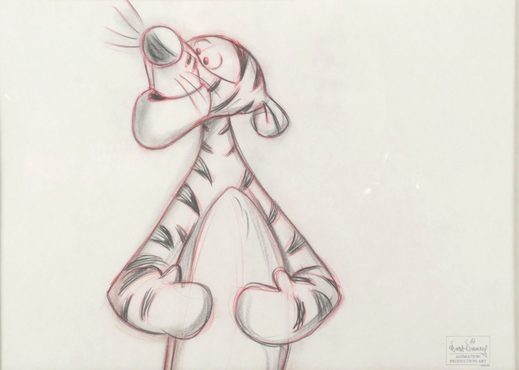 Disney "The Tigger Movie" Animation Production Drawing, Circa 2000