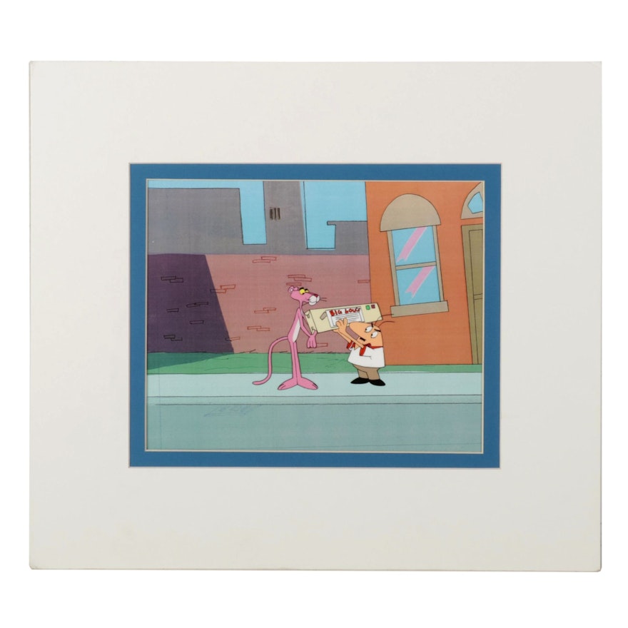 MGM "The Pink Panther" Hand-Painted Animation Production Cel and Drawing