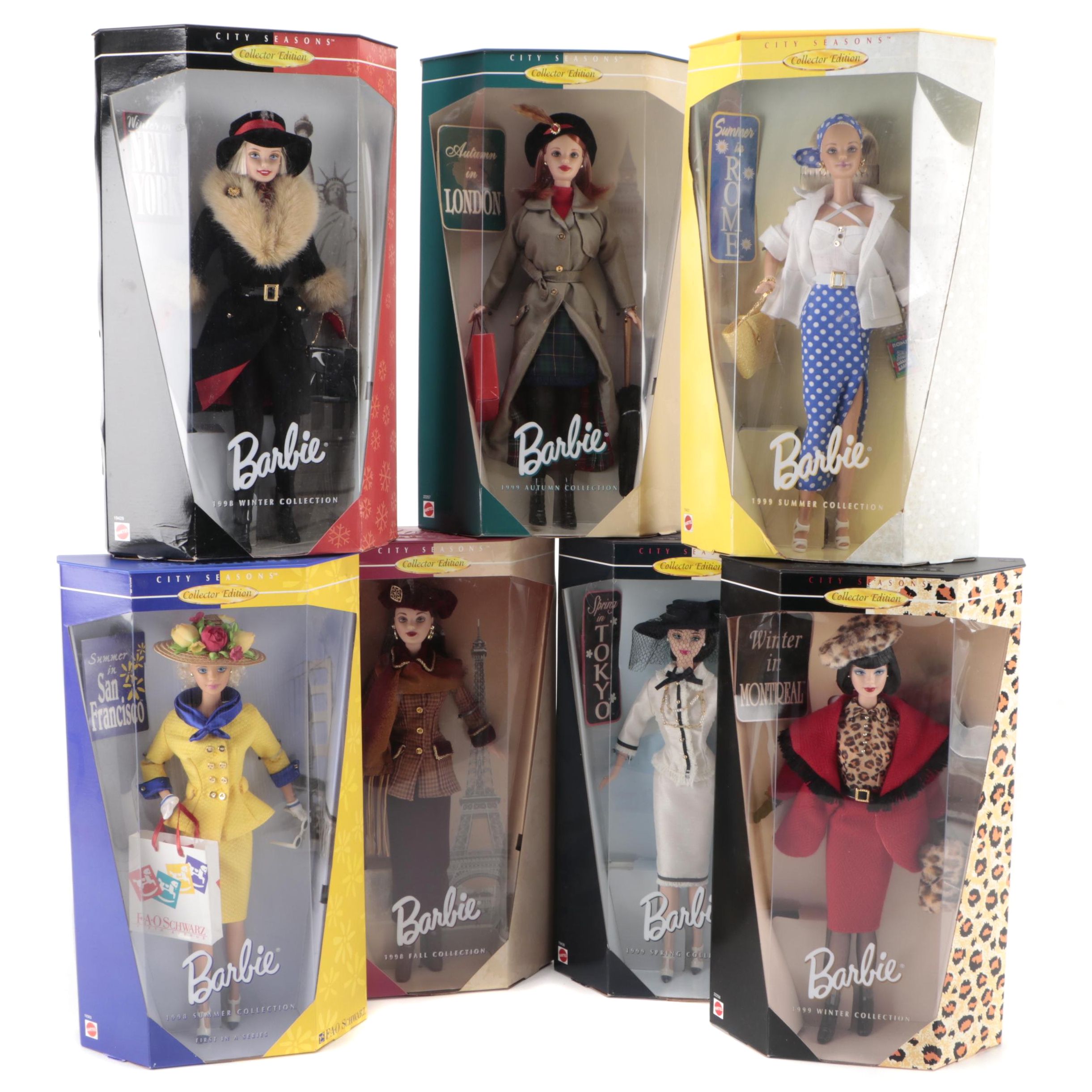 Mattel Barbie "Summer in Rome" and Other City Seasons Dolls