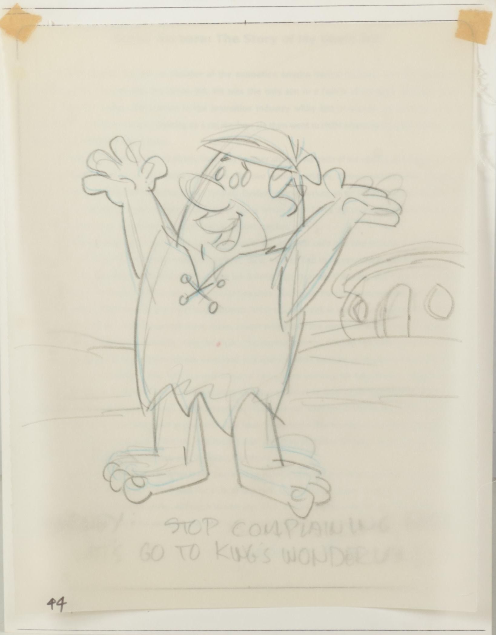 Hanna-Barbera "The Flintstones" Animation Production Drawings, Circa 1965